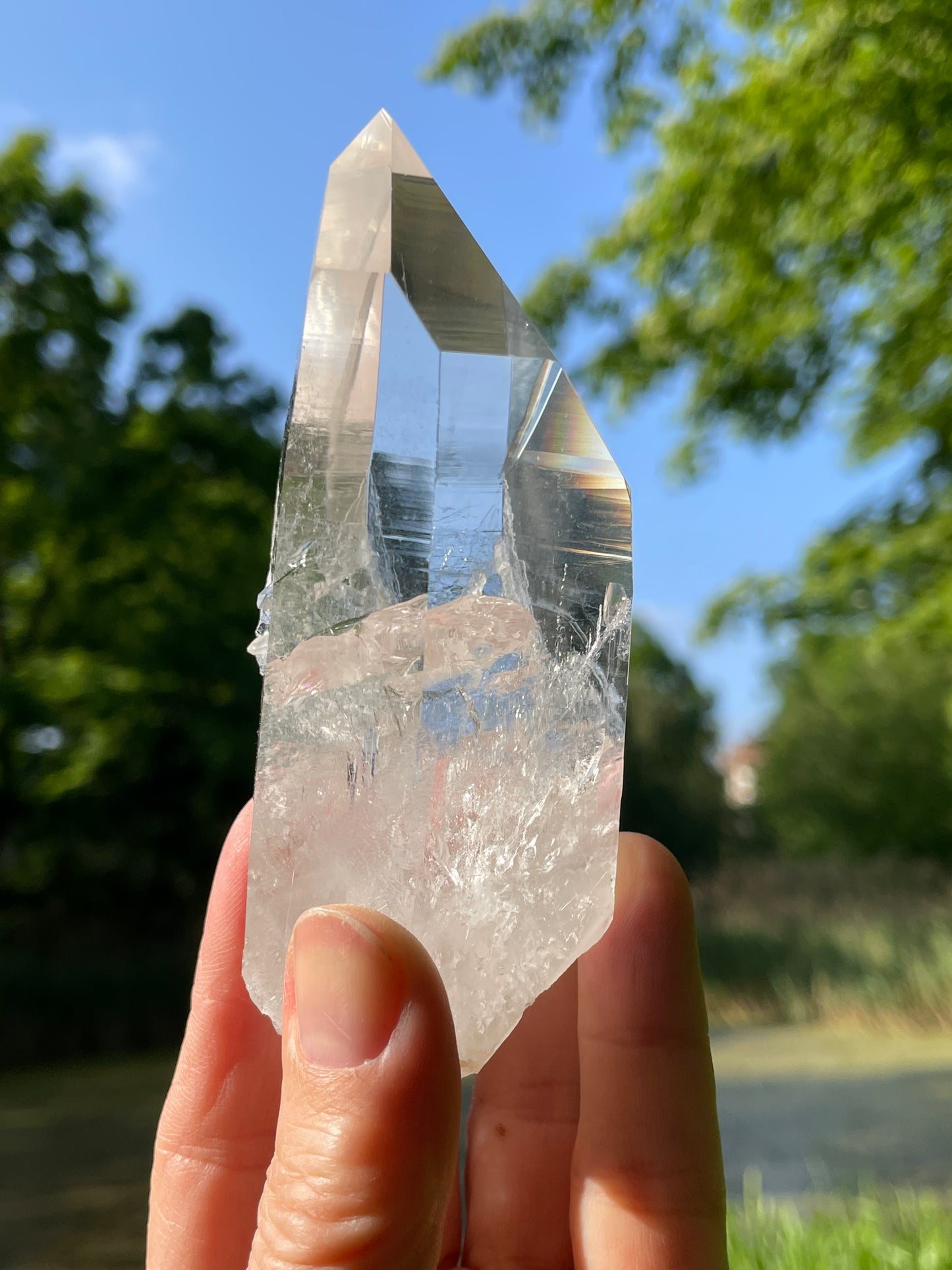 Lemurian Water Clear Quartz Crystal from Santander, Colombia