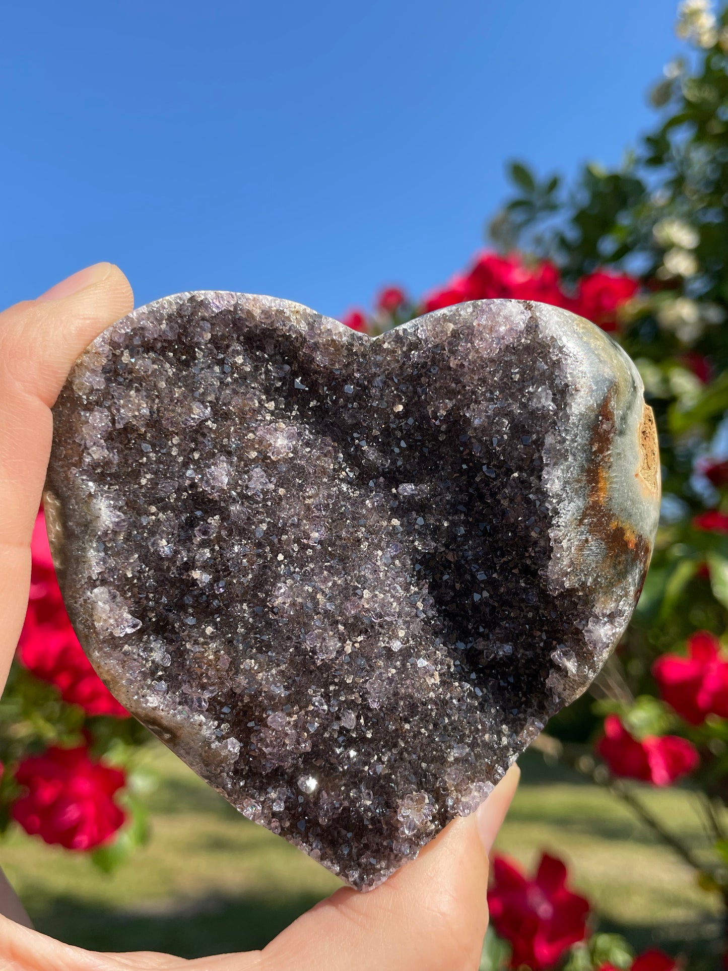 Amethyst Druzy Heart from Uruguay