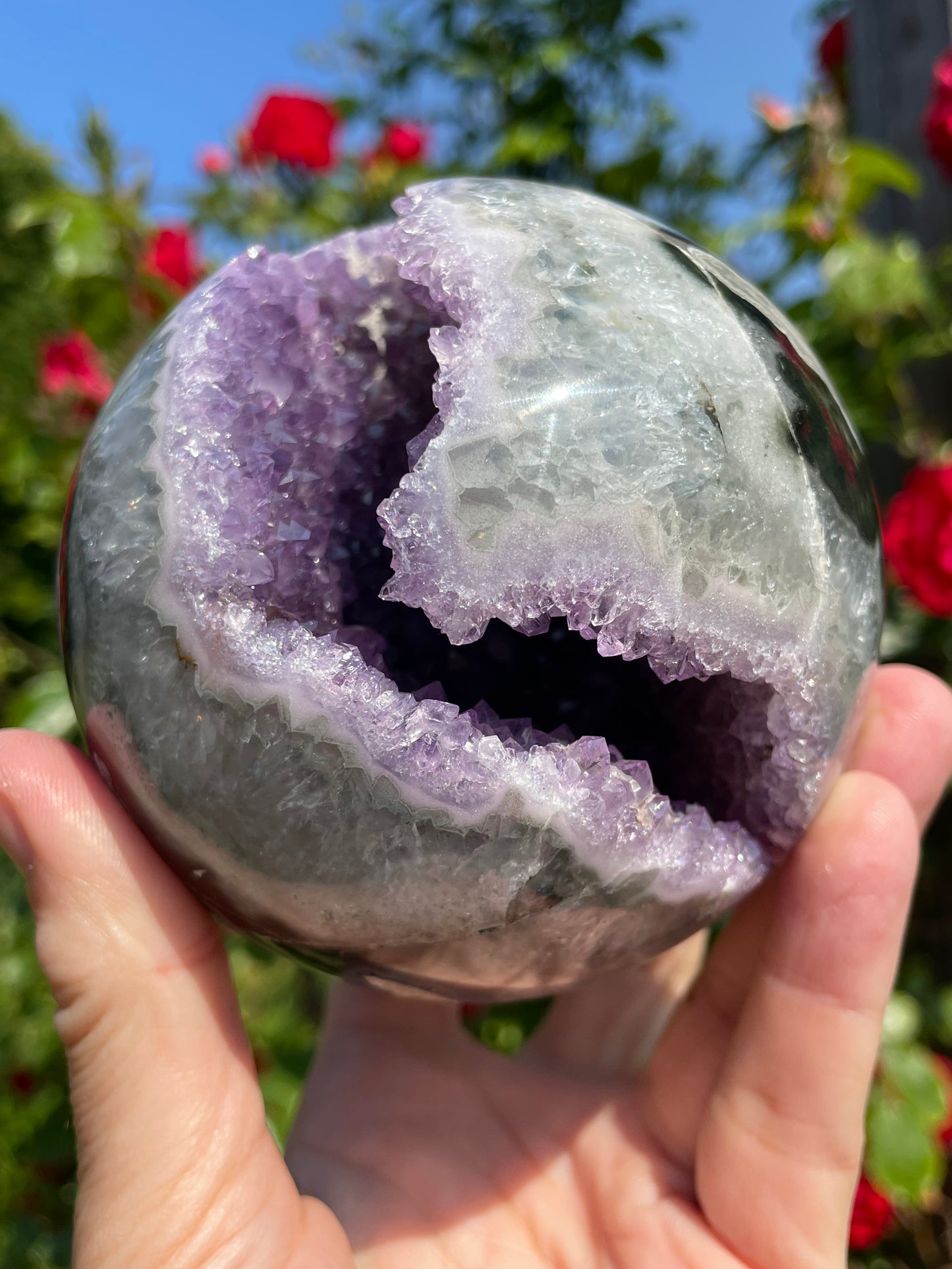 Amethyst Sphere Geode from Uruguay Large