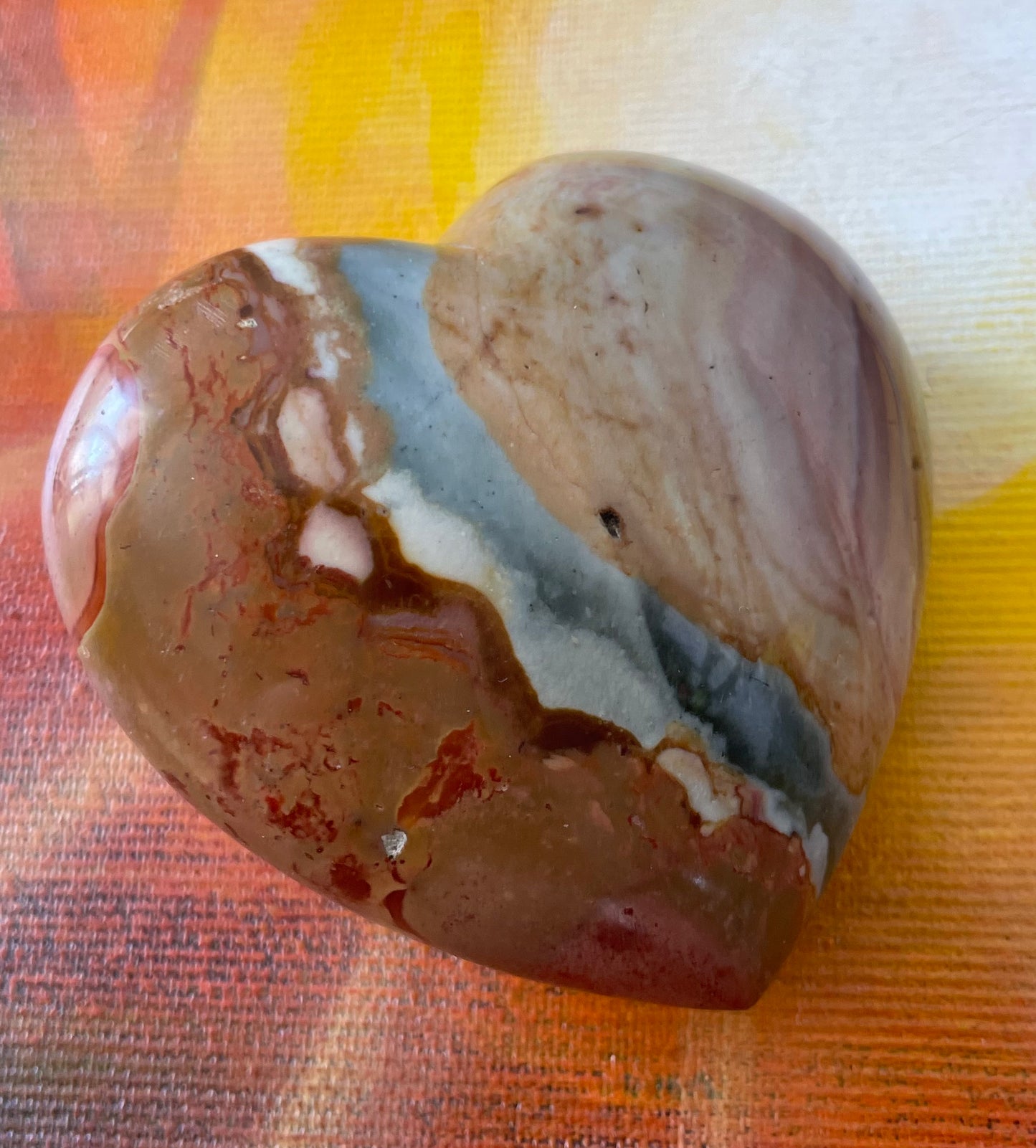 Polychrome Jasper Heart, Savanna Jasper