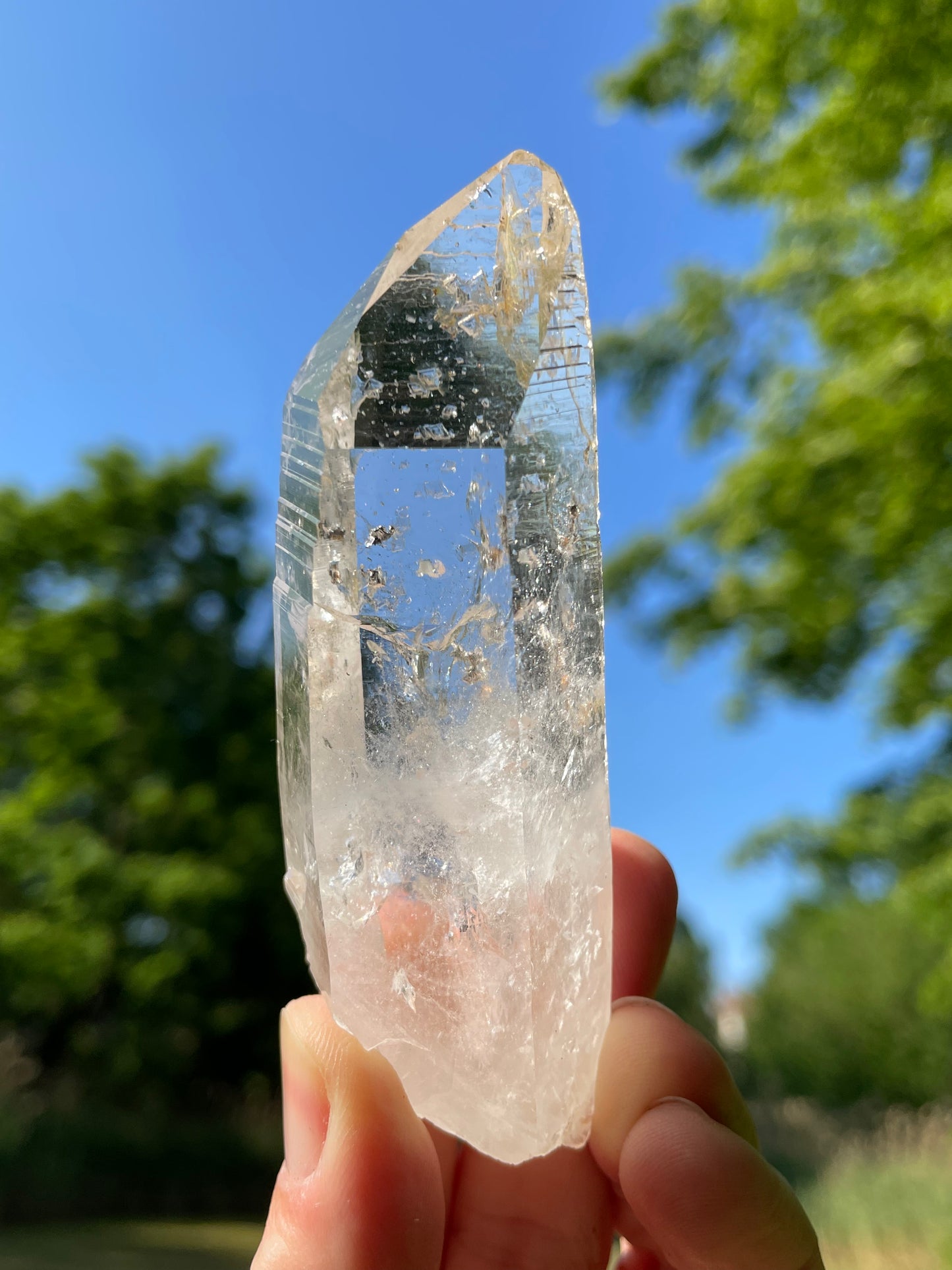 Lemurian Quartz Crystal Point from Colombia