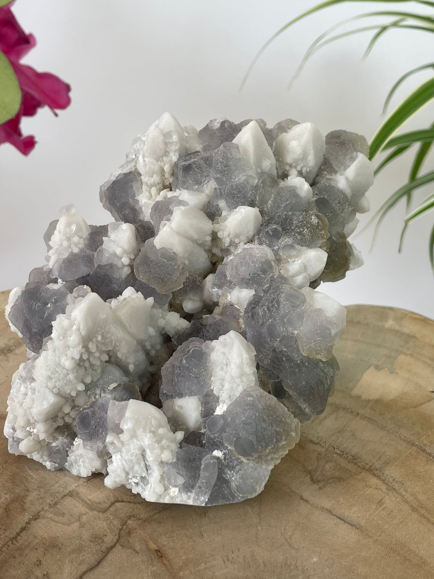 Candle Quartz with Stepped Fluorite from Inner Mongolia