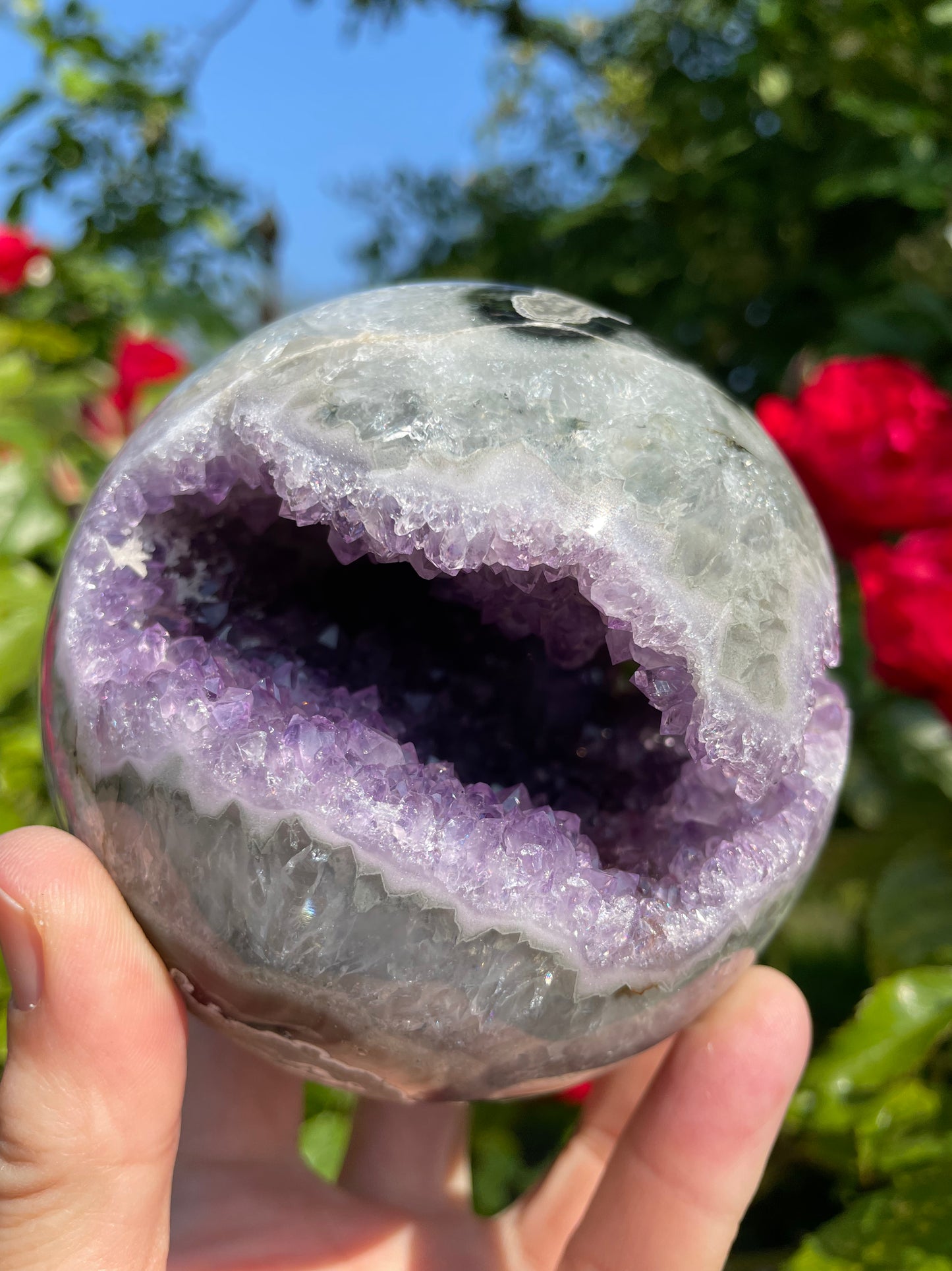 Amethyst Sphere Geode from Uruguay Large