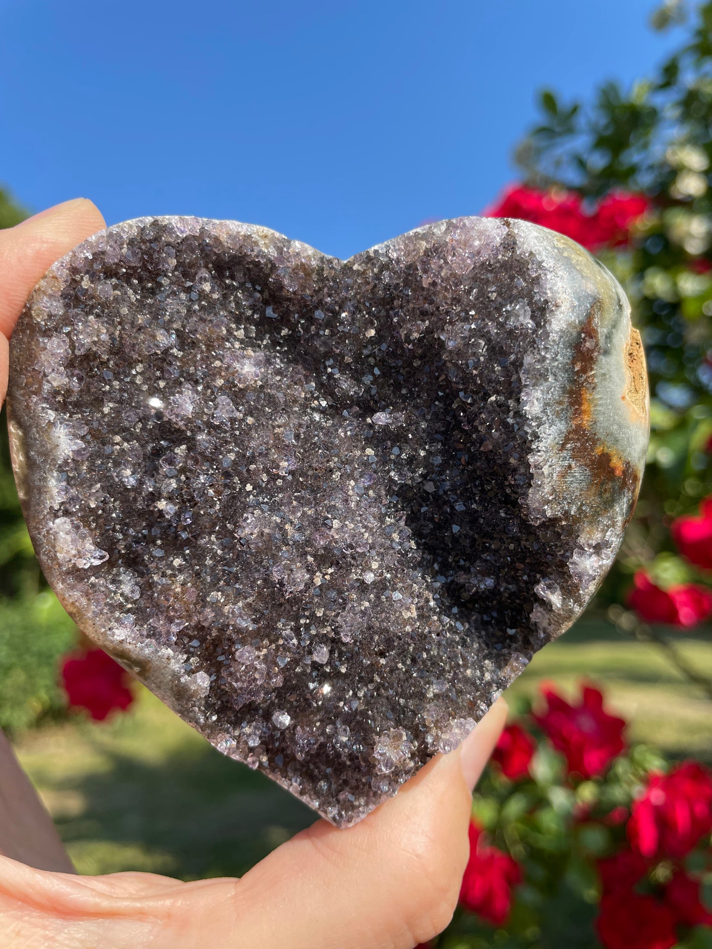 Amethyst Druzy Heart from Uruguay