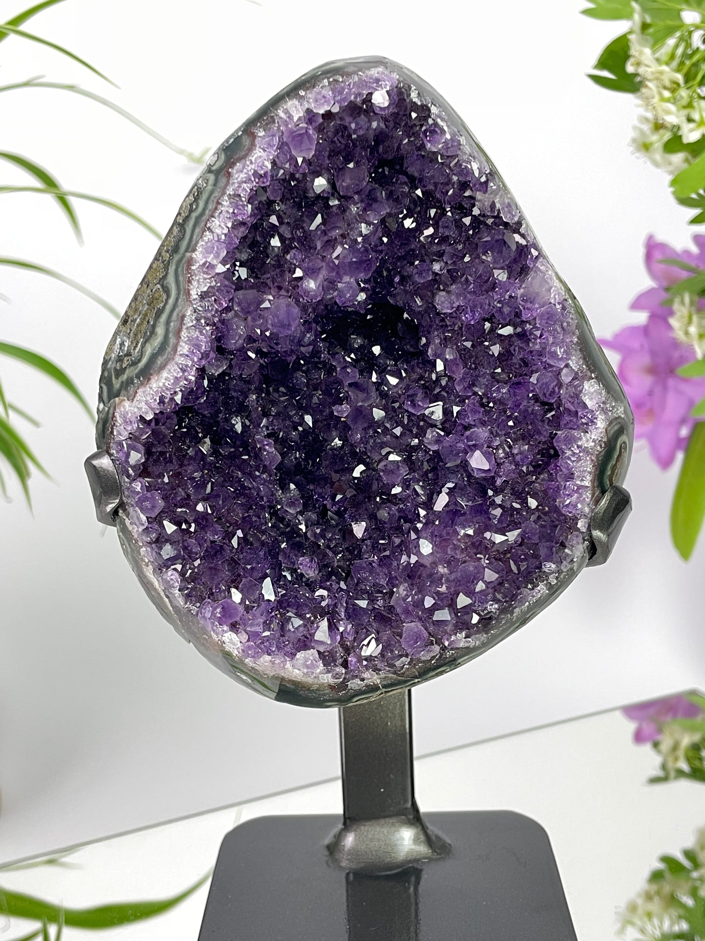 Amethyst Geode on Stand from Uruguay