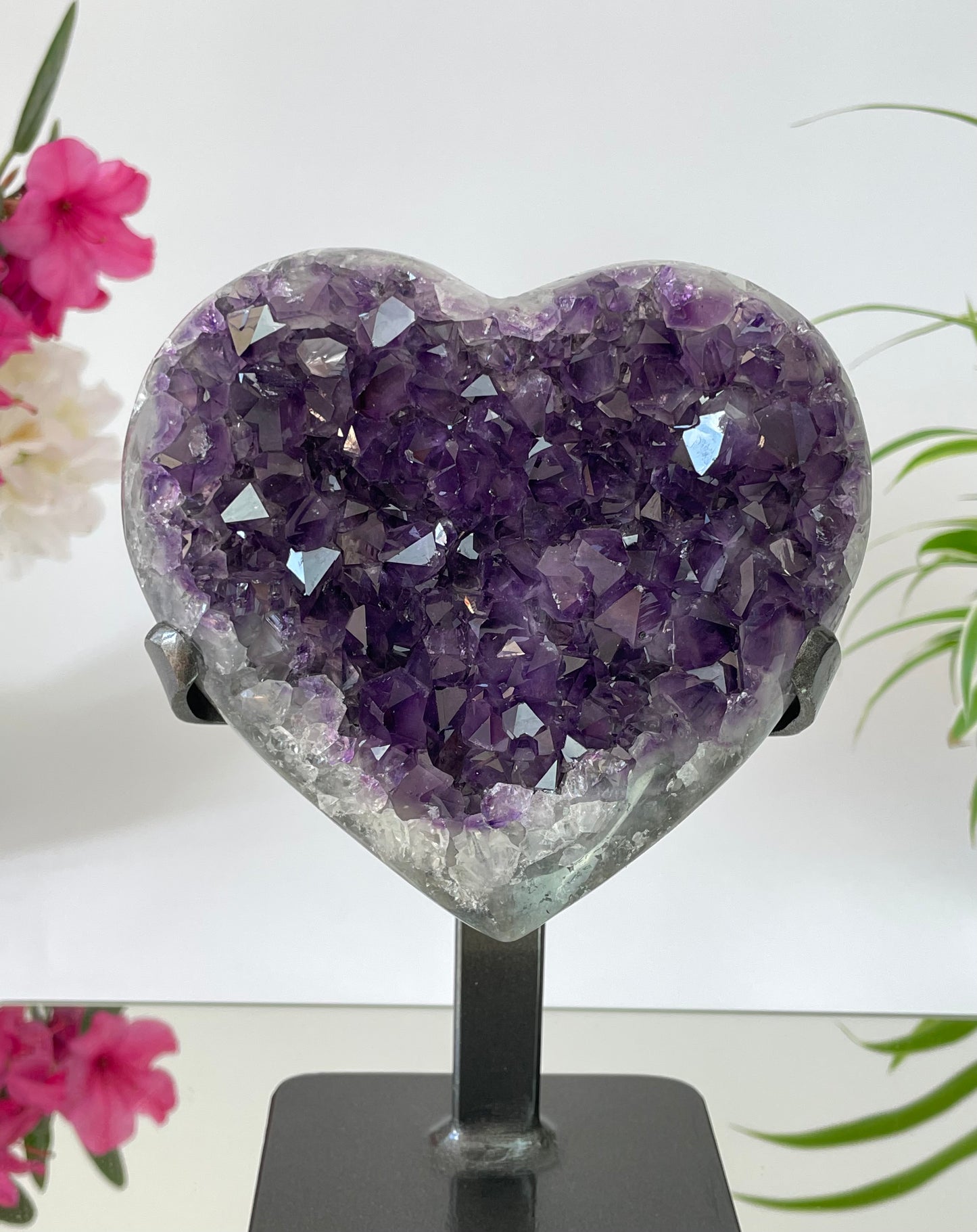 Amethyst Heart on Stand from Uruguay