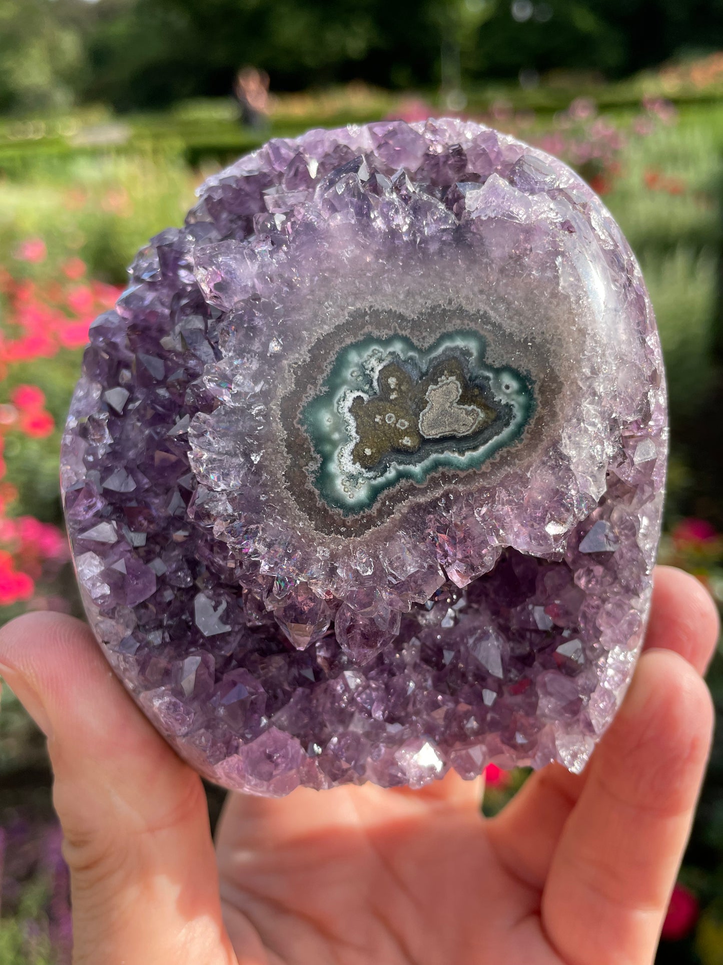 Amethyst Cut Base with Stalactite from Uruguay