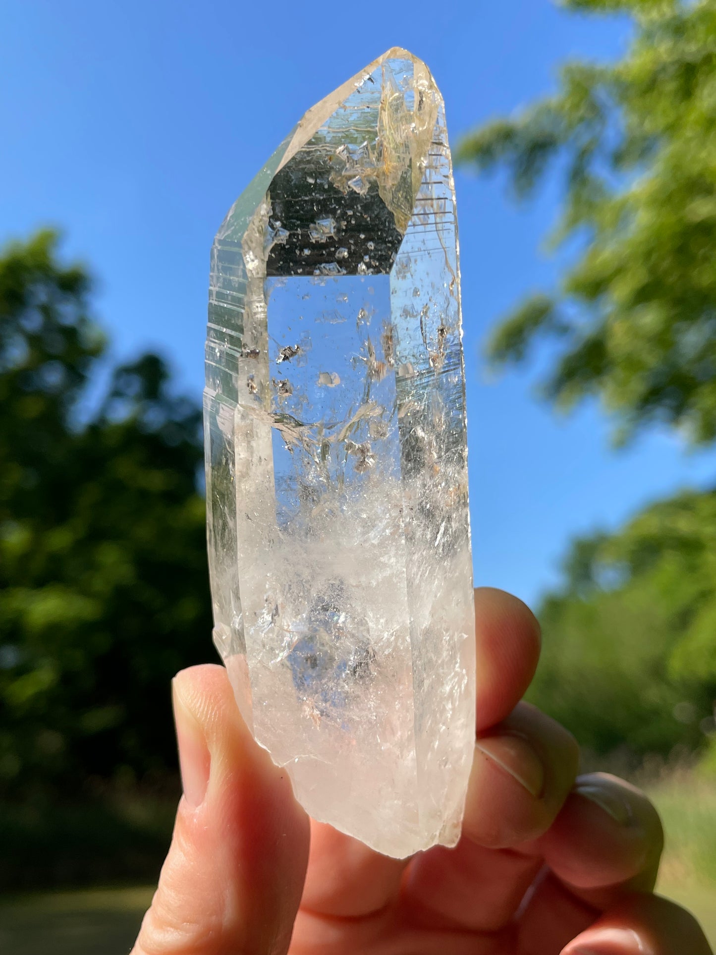 Lemurian Quartz Crystal Point from Colombia