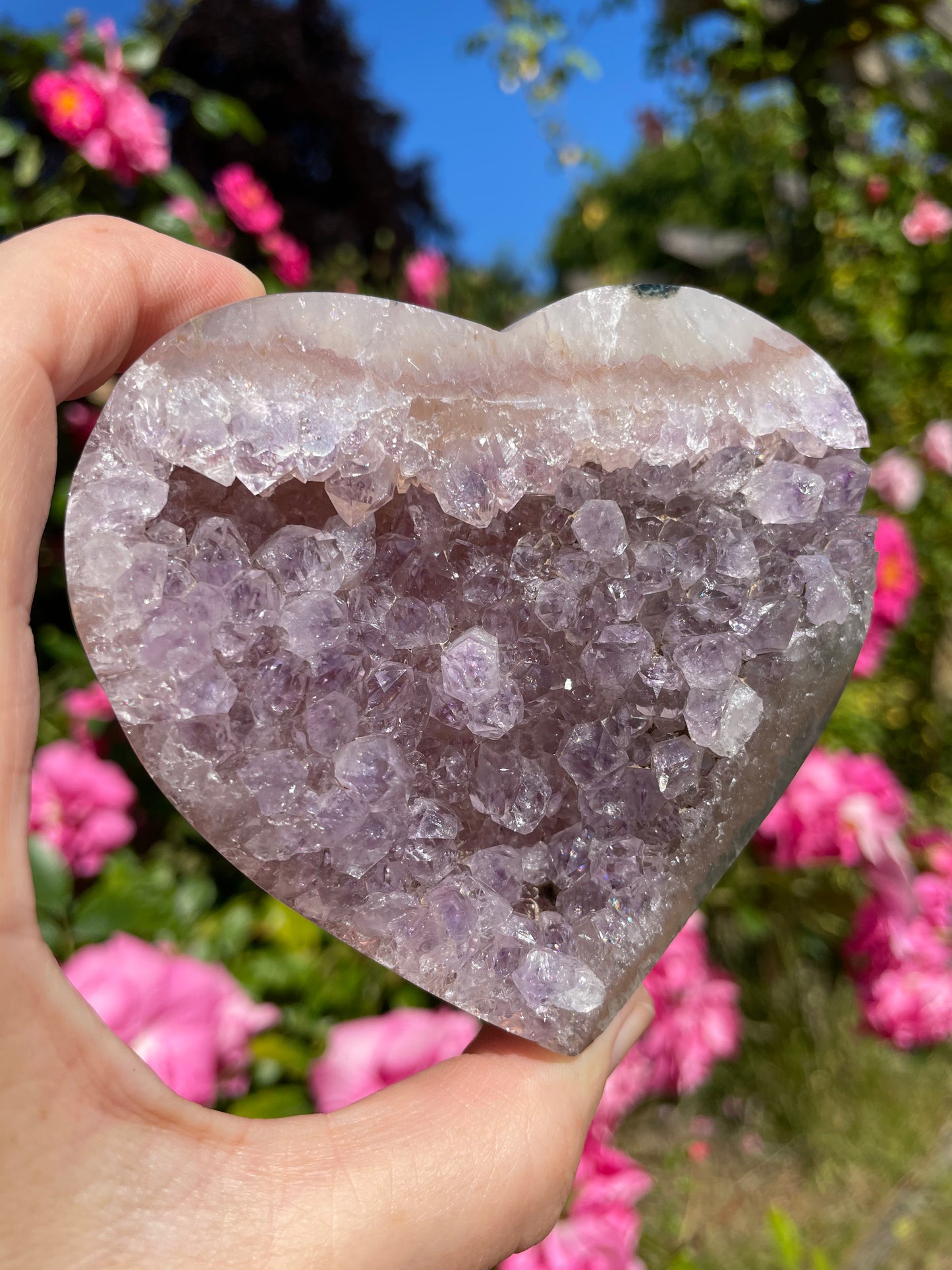 Amethyst Pink Lavender Heart
