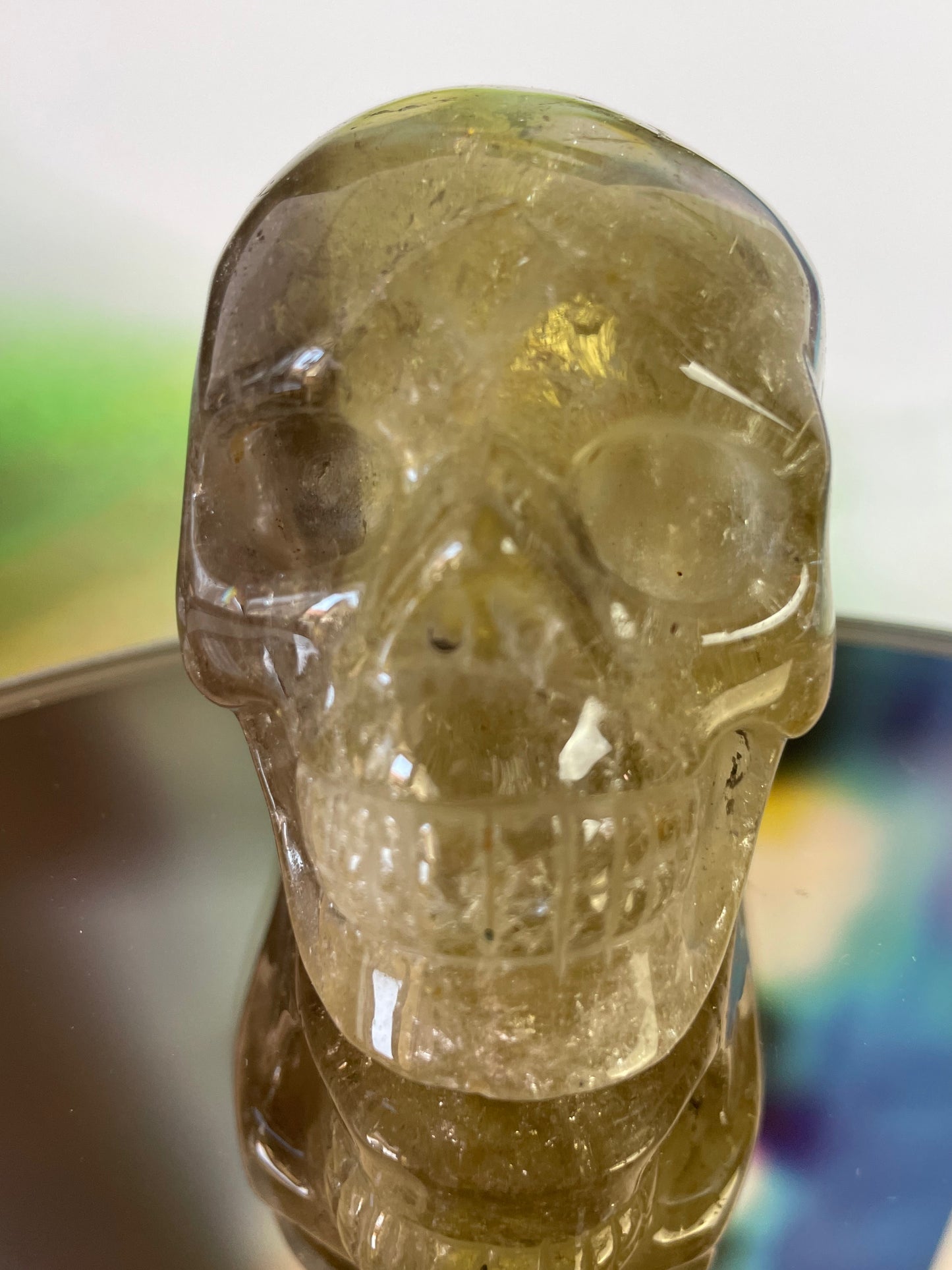 Smokey Citrine Crystal Skull
