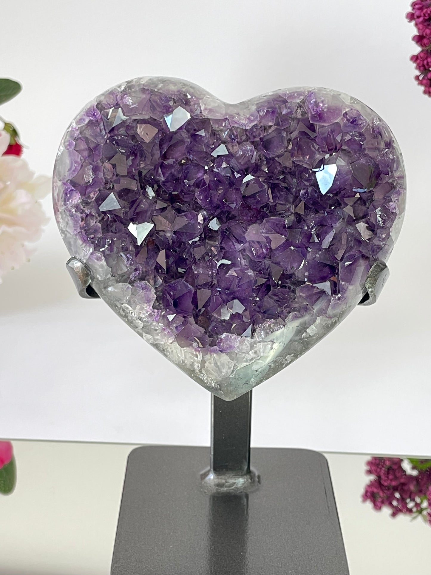 Amethyst Heart on Stand from Uruguay