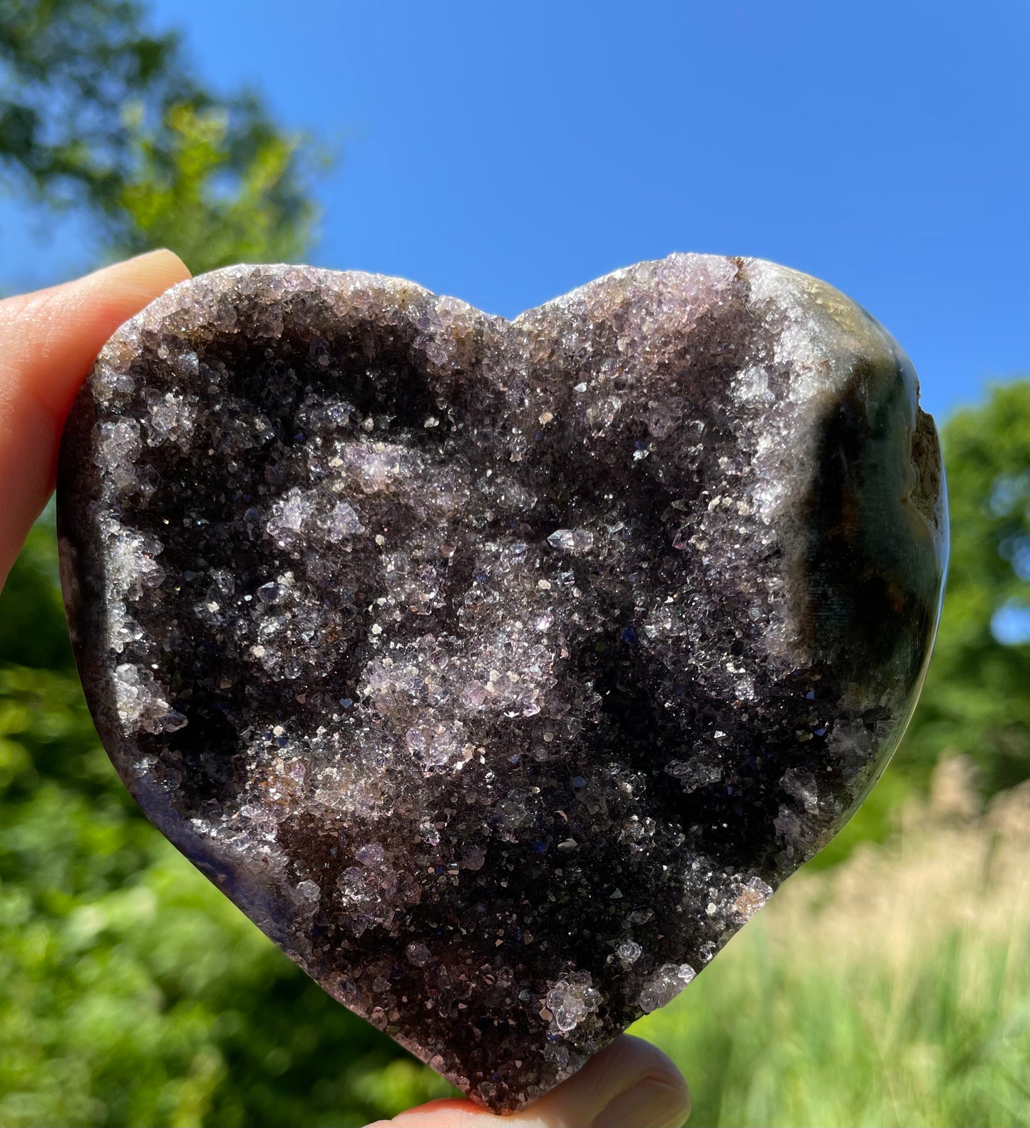 Amethyst Druzy Heart from Uruguay
