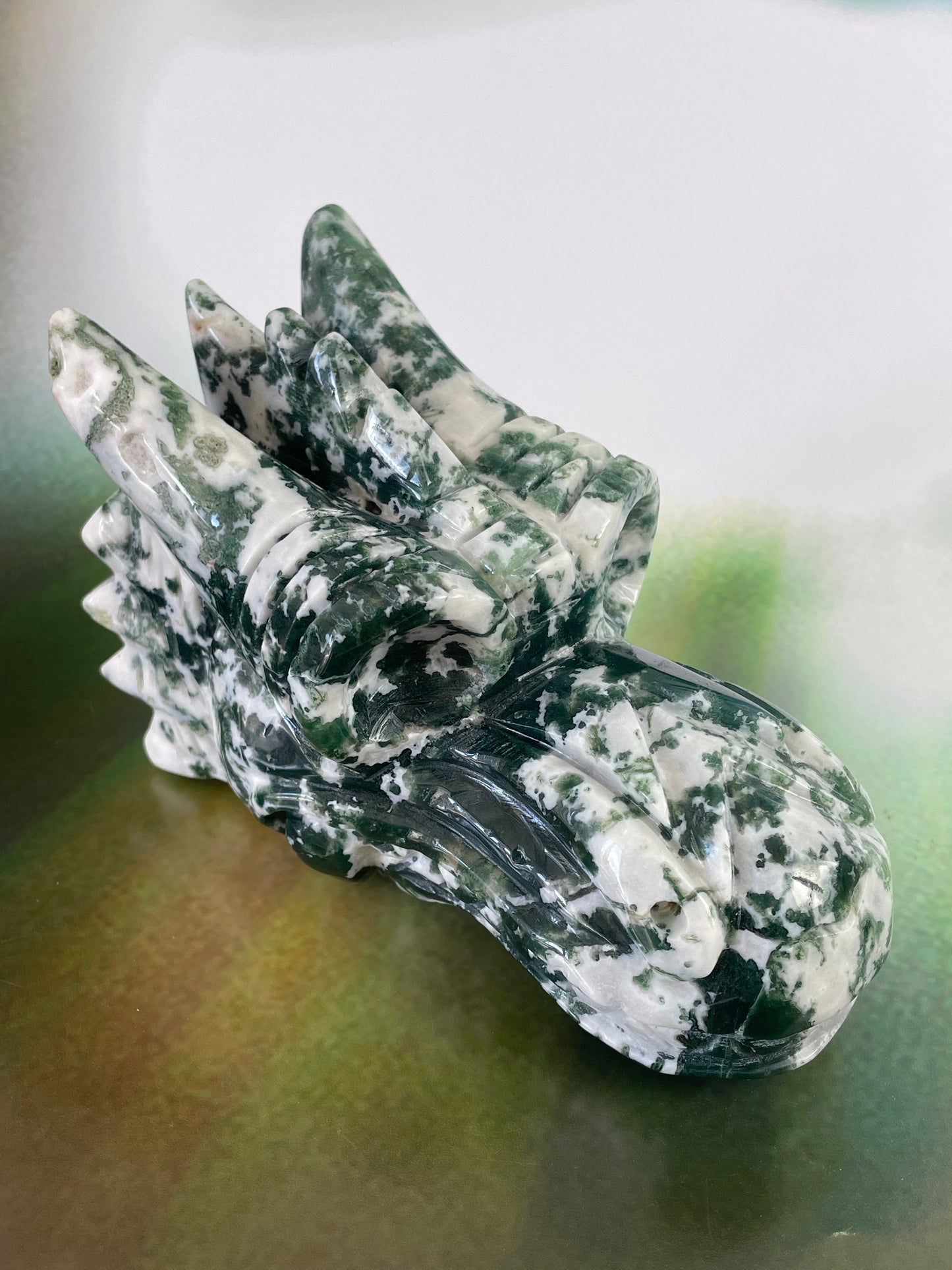 Moss Agate Dragon