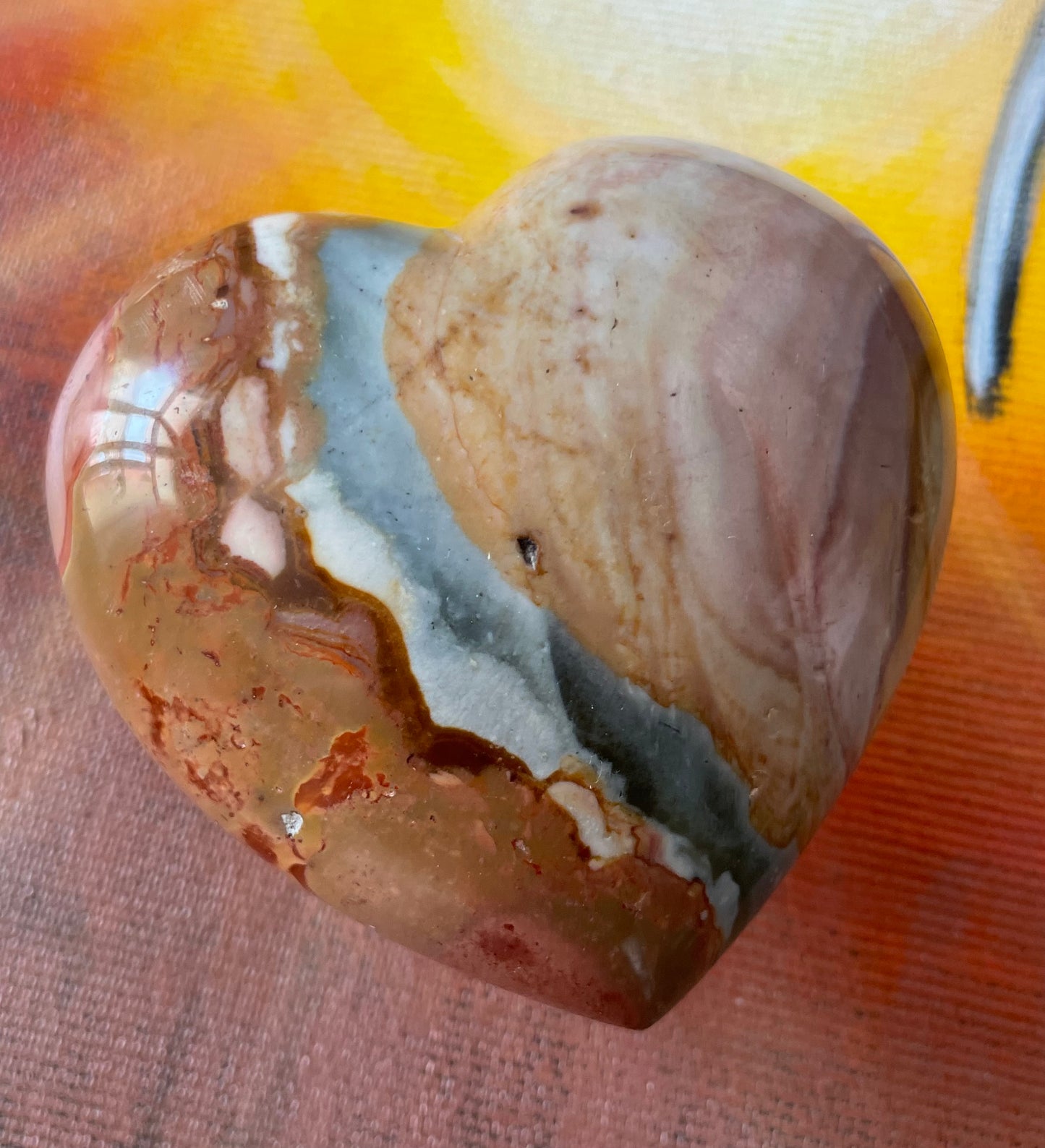 Polychrome Jasper Heart, Savanna Jasper