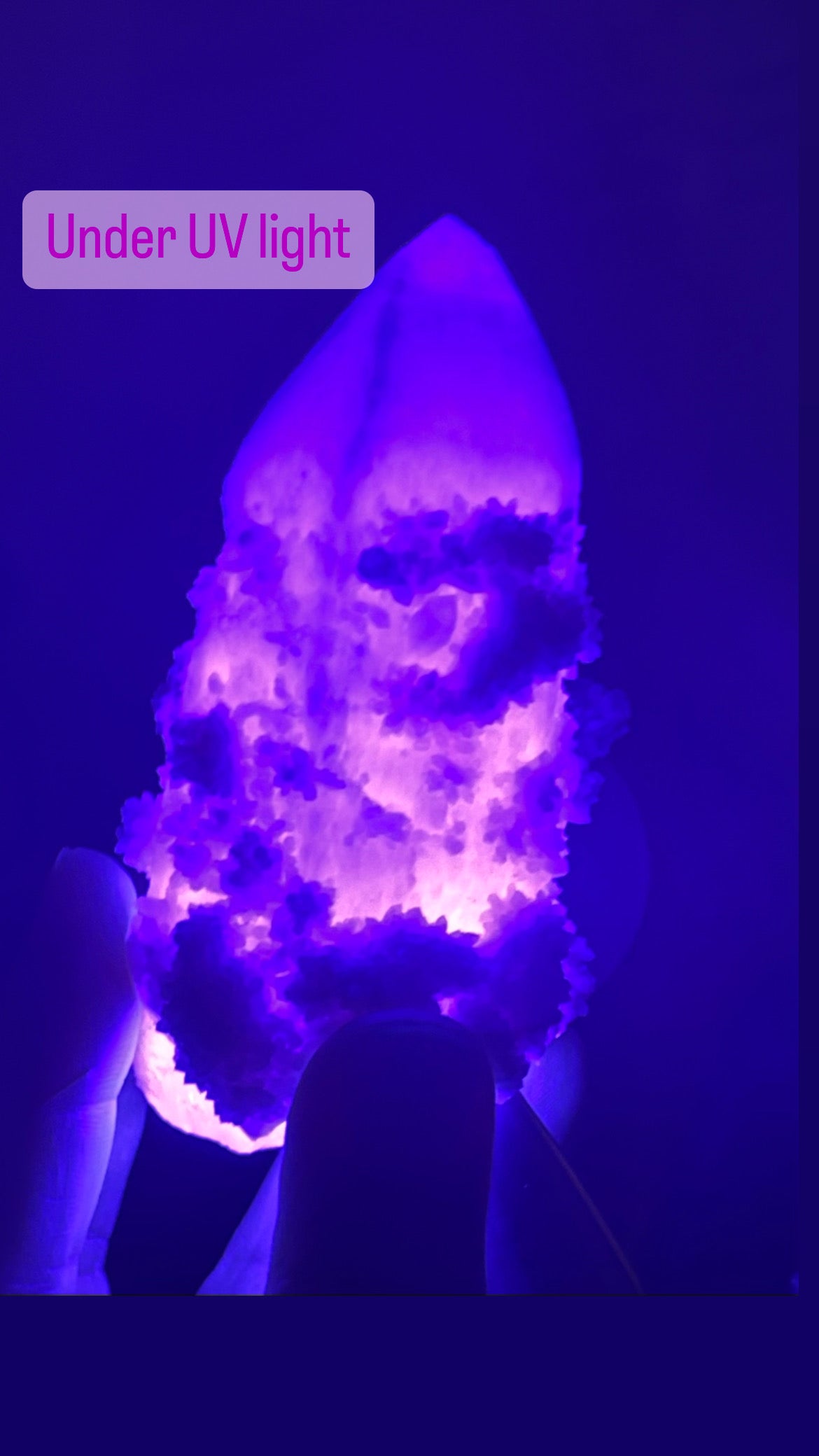 Candle Quartz Point with Calcite Flowers from Inner Mongolia