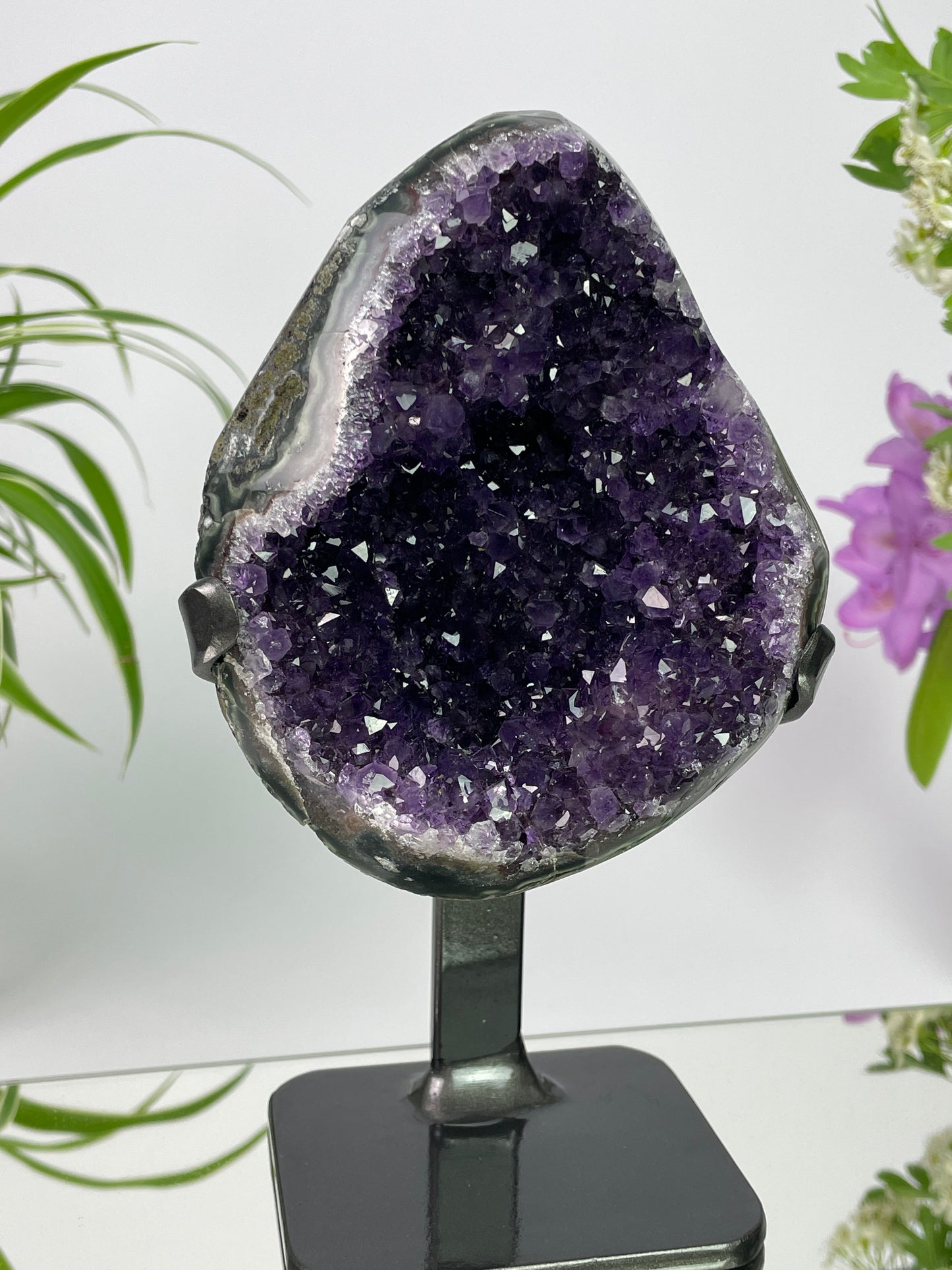 Amethyst Geode on Stand from Uruguay