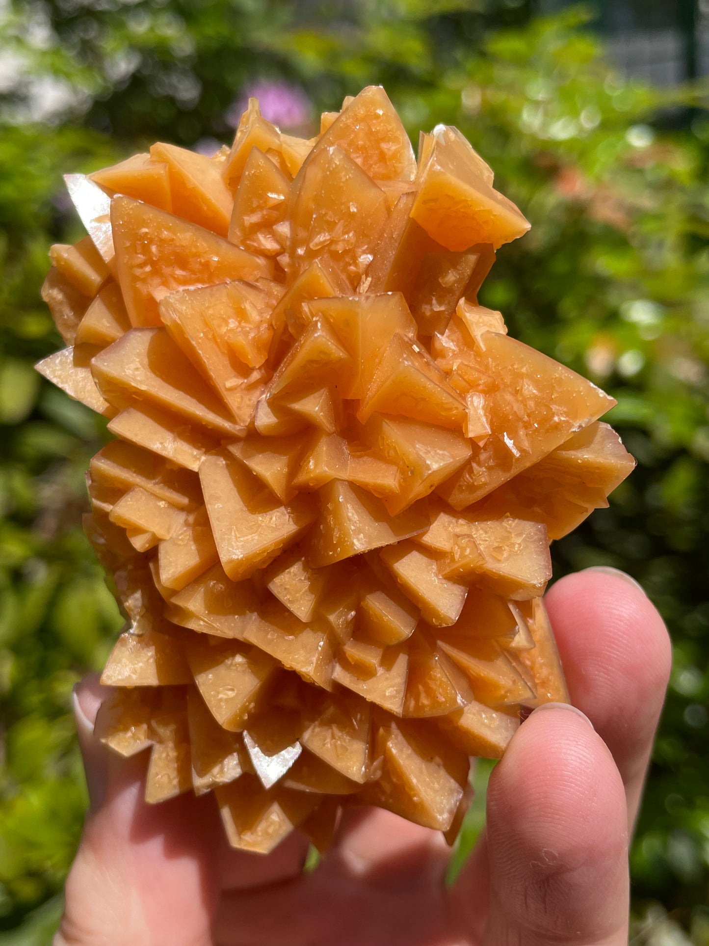 Calcite Orange Flower from Yunnan Province, China
