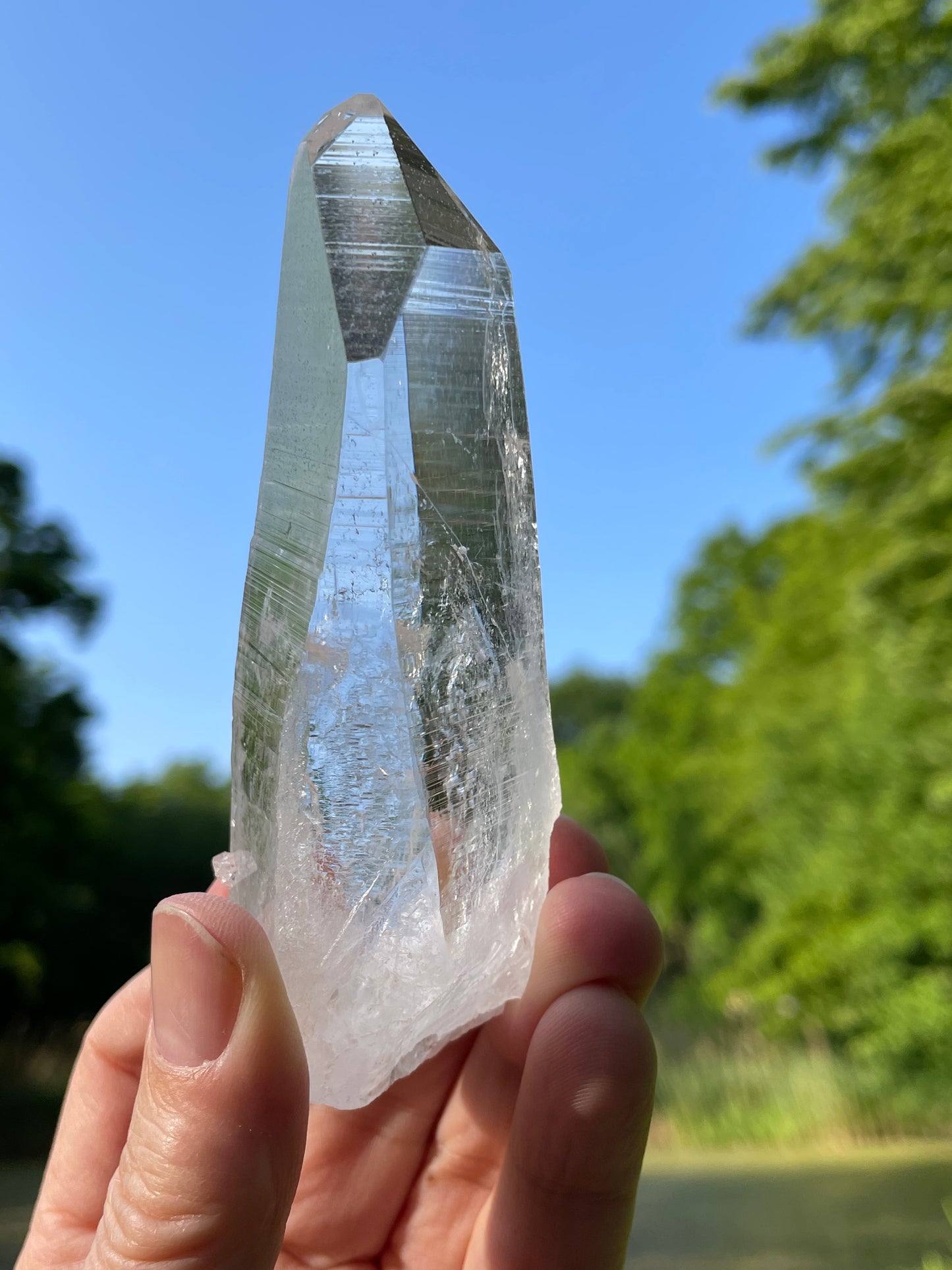 Lemurian Crystal Quartz Point from Colombia