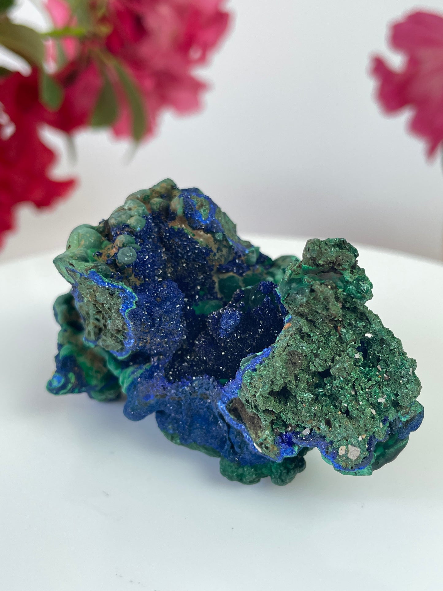 Azurite with Malachite from AnHui Province , China