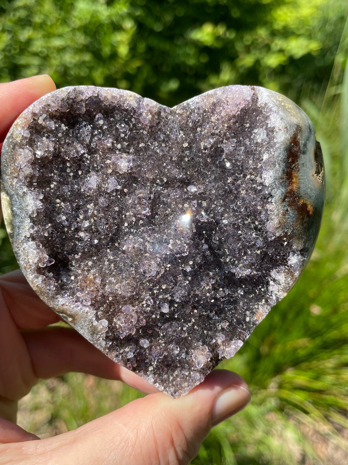 Amethyst Druzy Heart from Uruguay