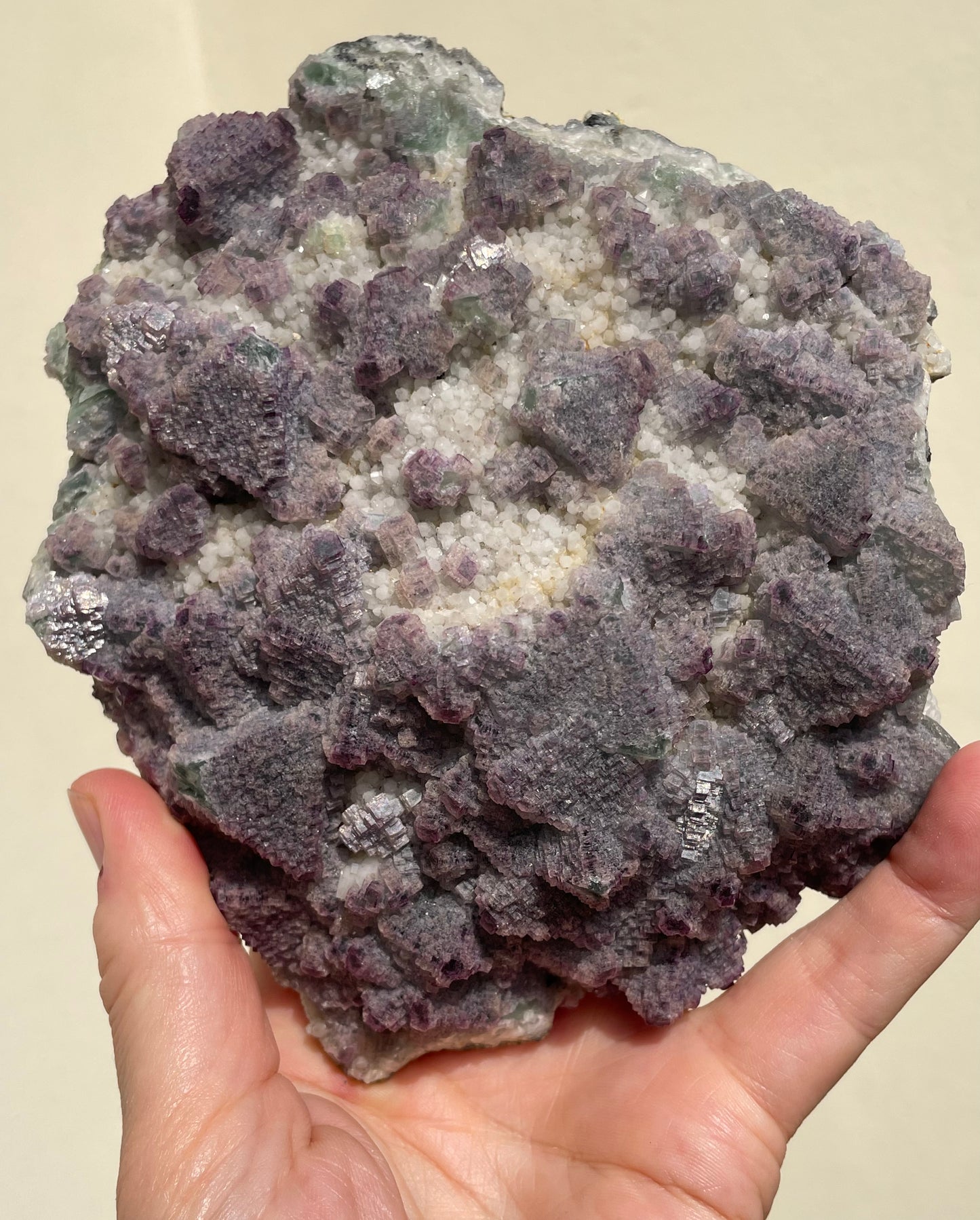 Fluorite Purple Green with Quartz from Huanggangliang, Inner Mongolia