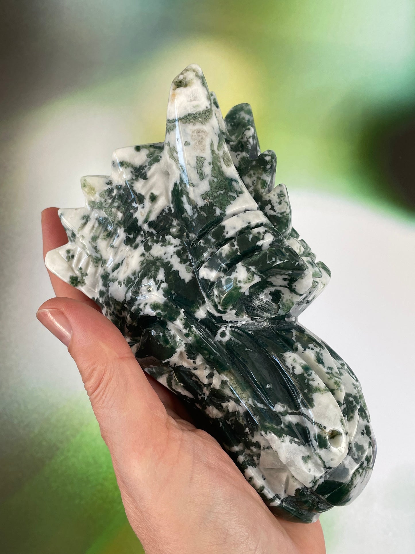 Moss Agate Dragon