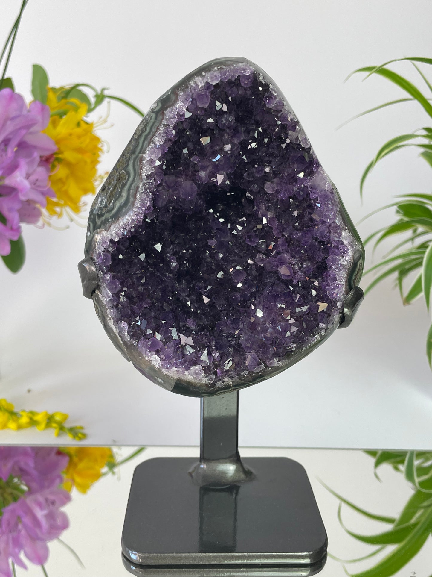 Amethyst Geode on Stand from Uruguay