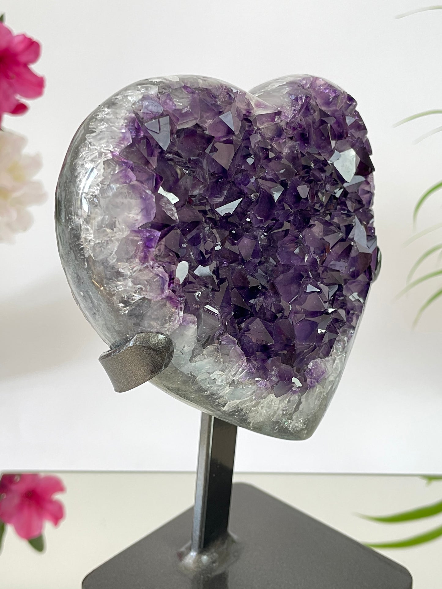 Amethyst Heart on Stand from Uruguay