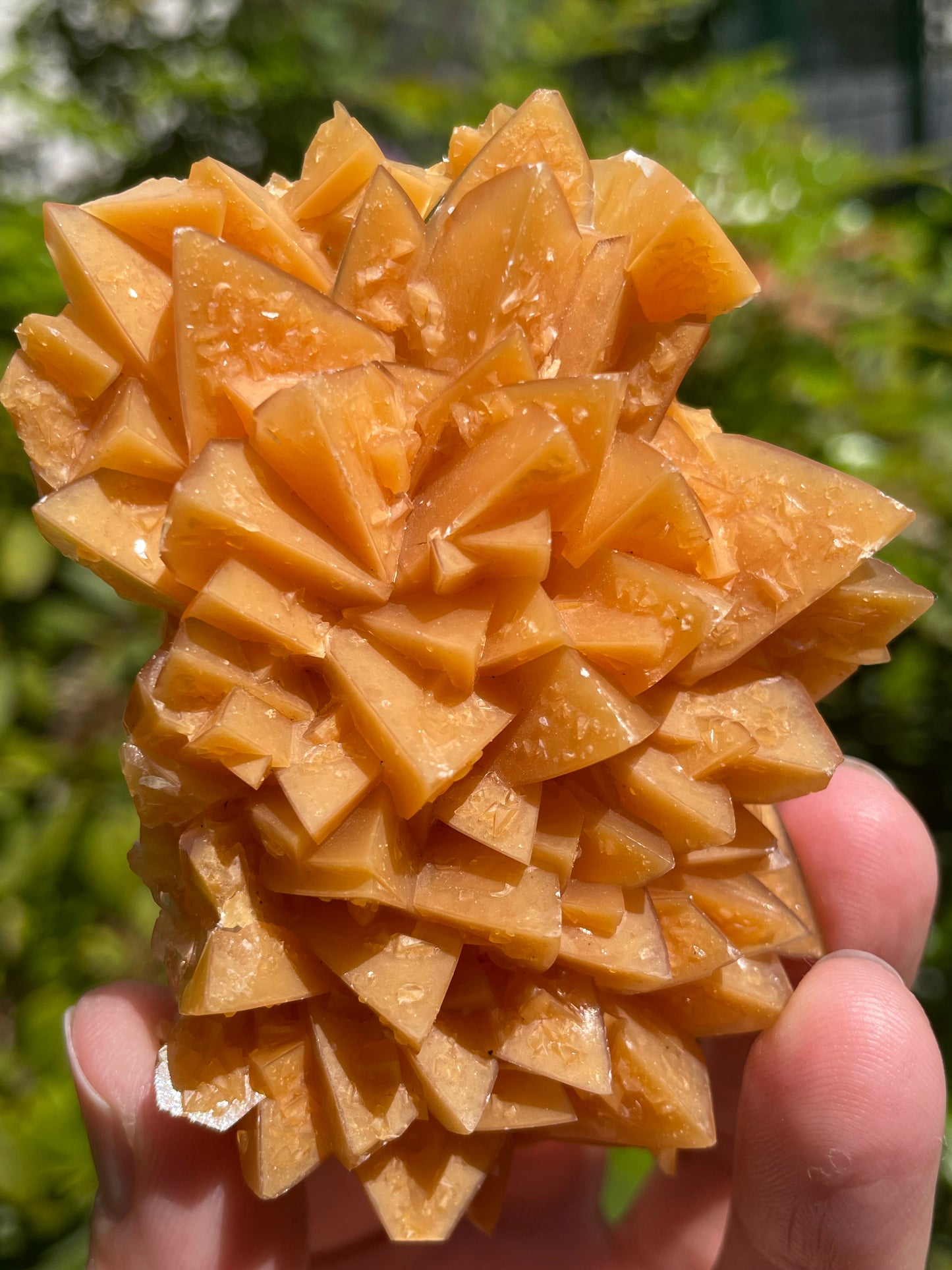 Calcite Orange Flower from Yunnan Province, China