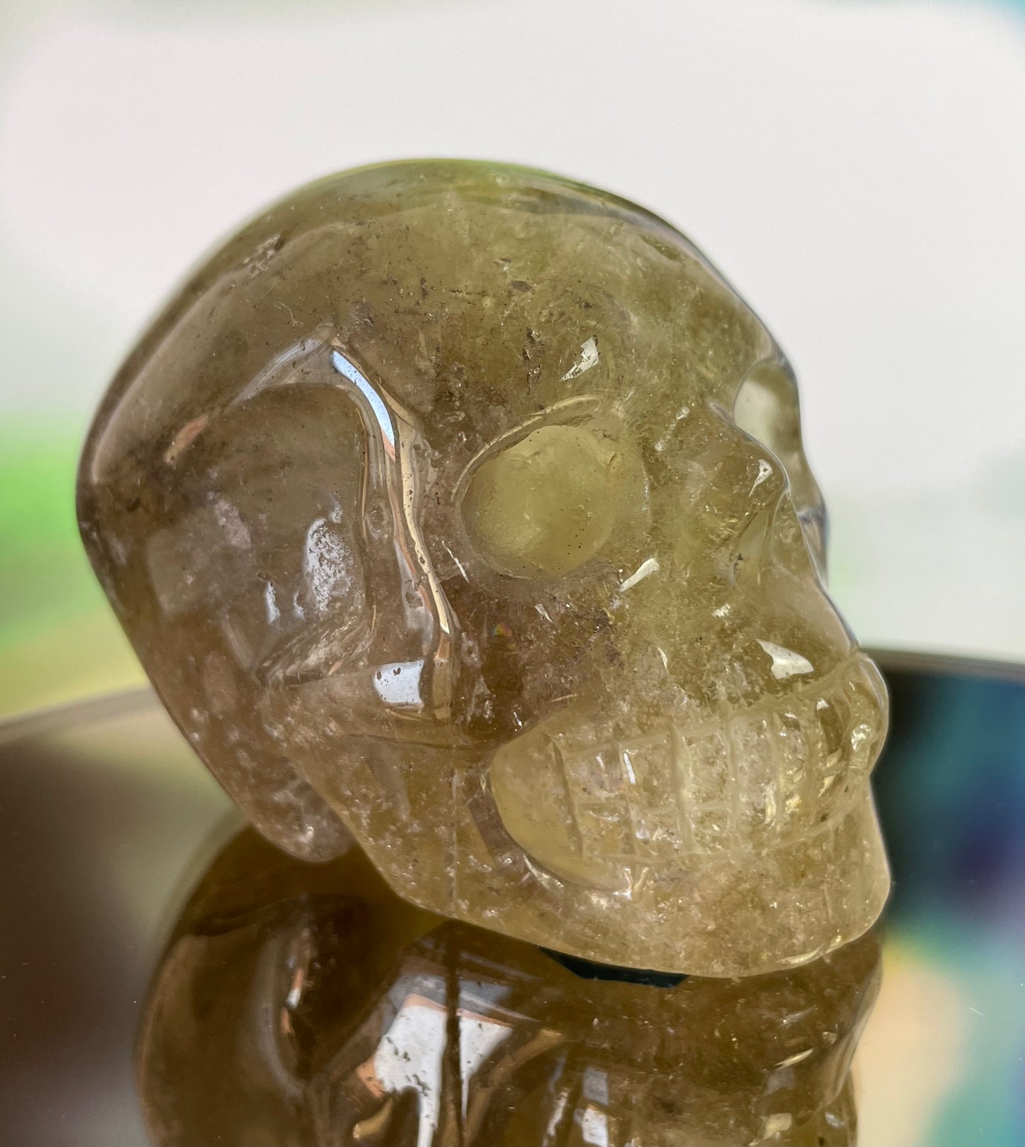 Smokey Citrine Crystal Skull
