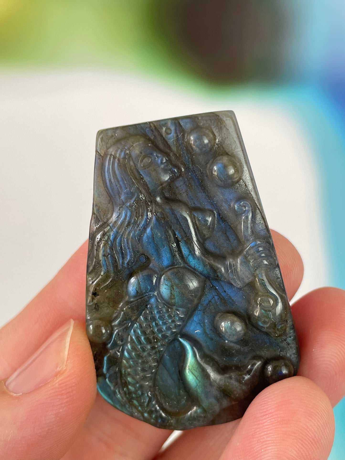 Labradorite Mermaid Carving I