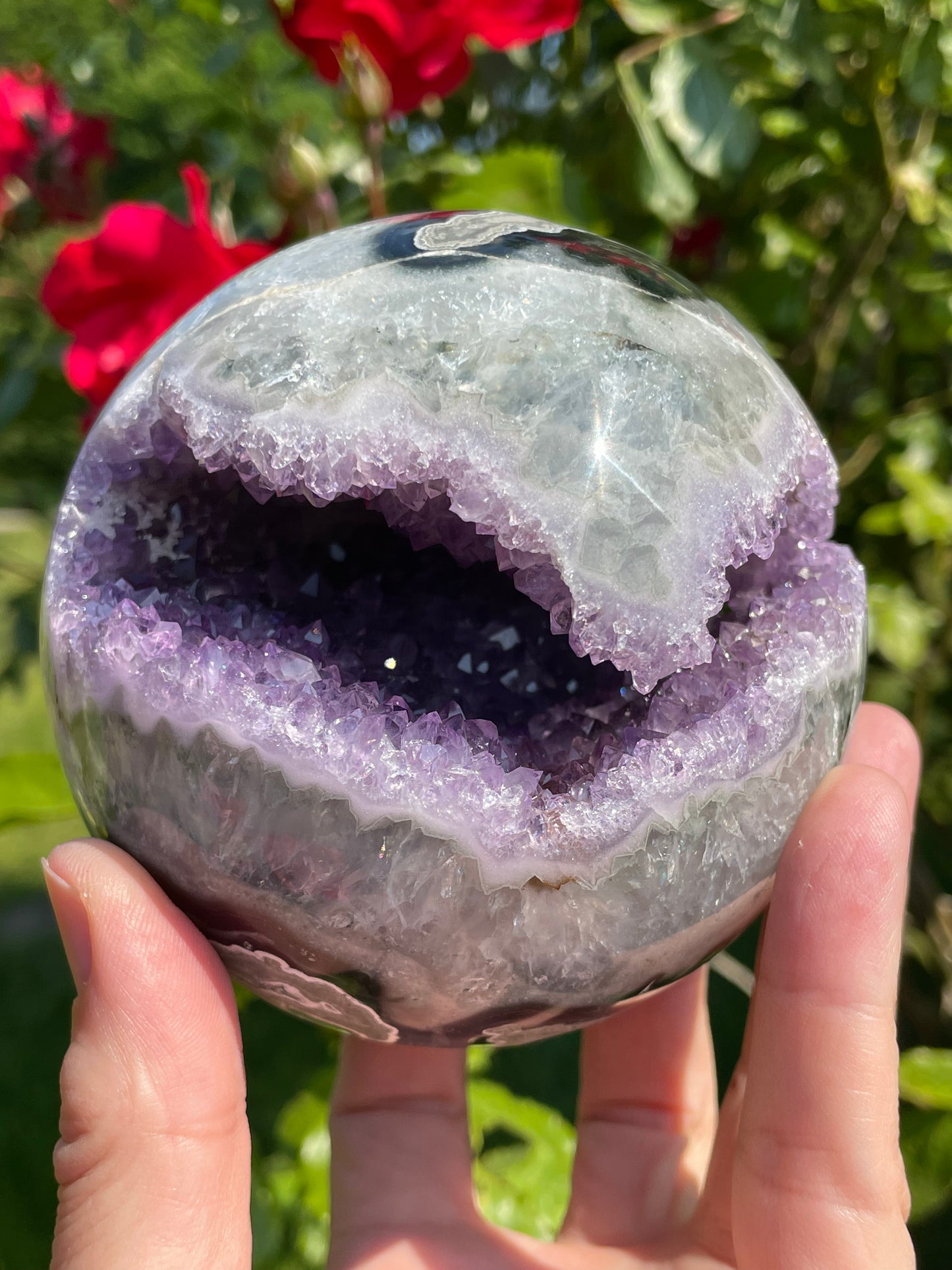 Amethyst Sphere Geode from Uruguay Large