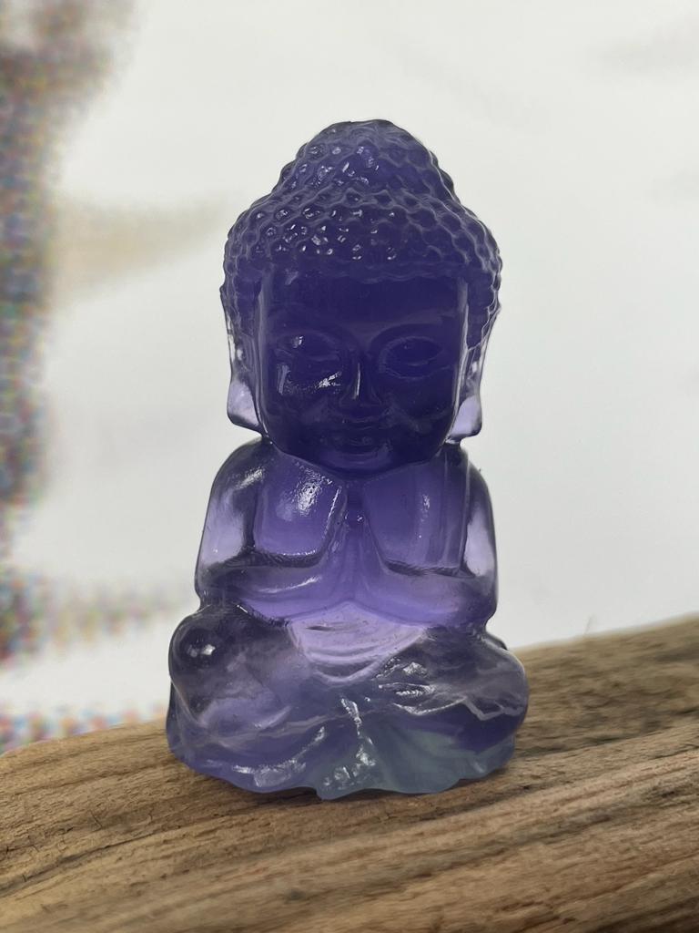 Fluorite Baby Buddha – Violet