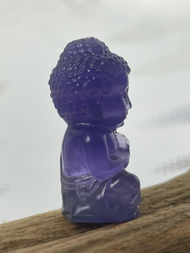 Fluorite Baby Buddha – Violet