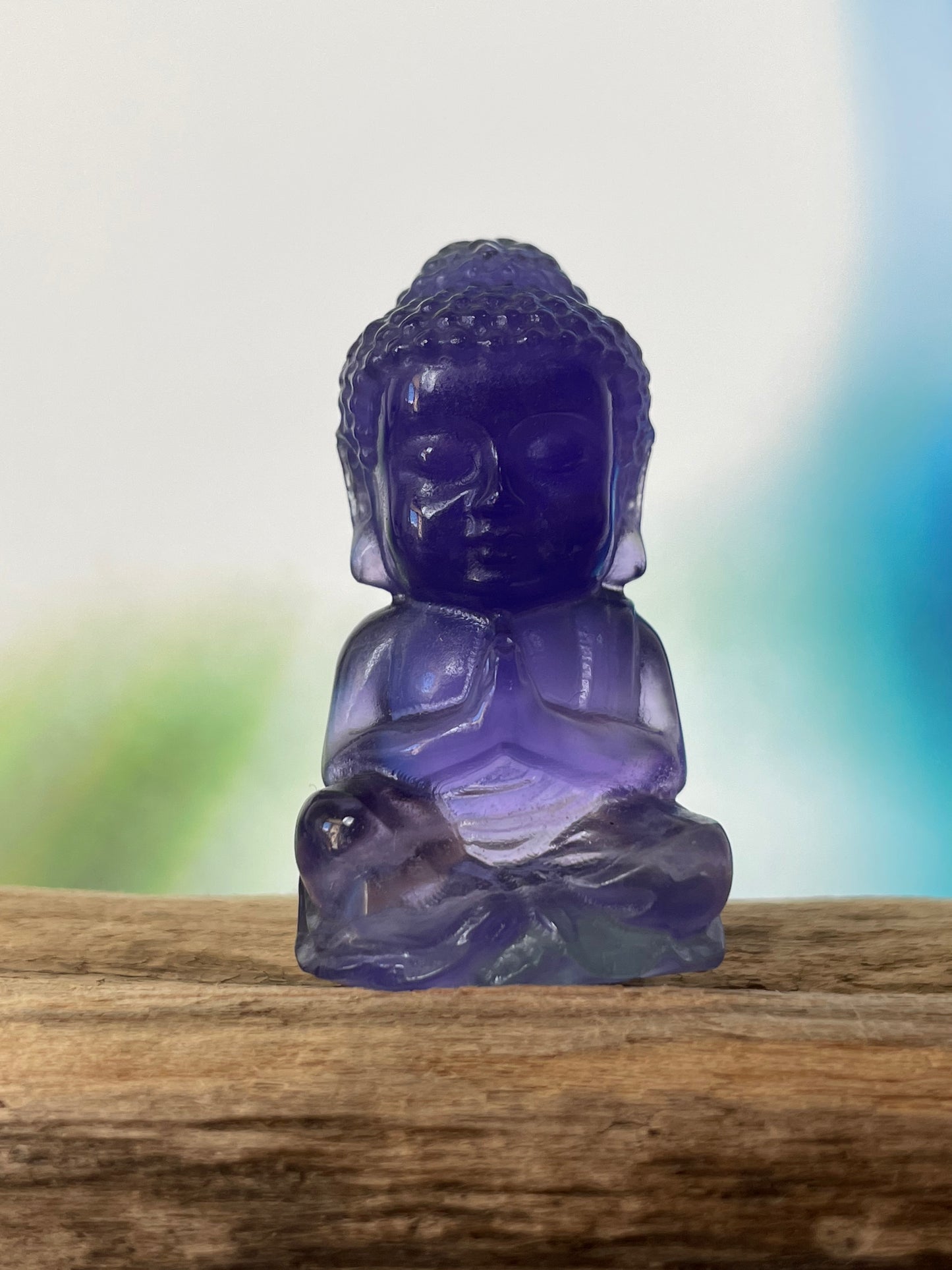 Fluorite Baby Buddha – Violet