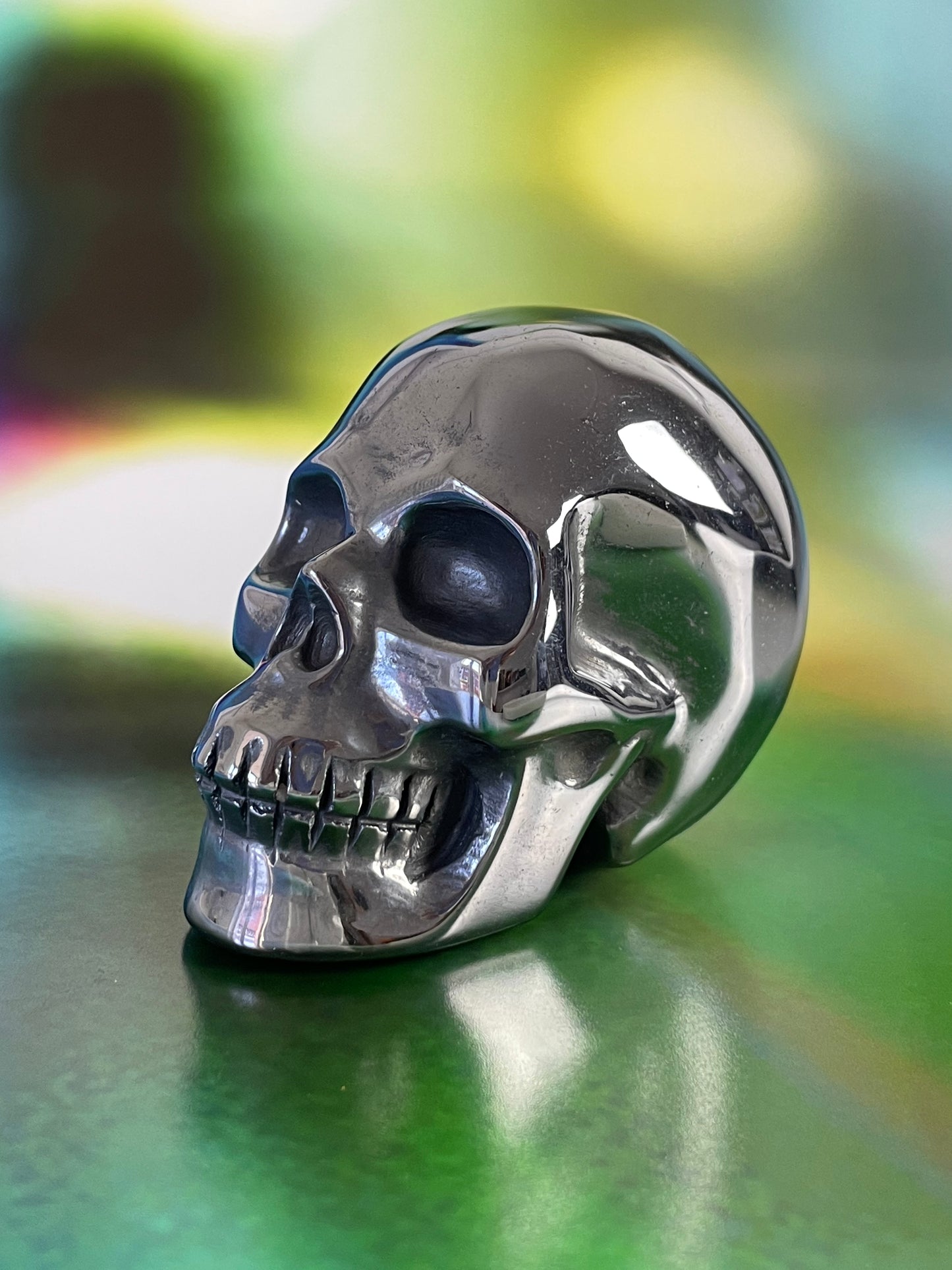 Titanium Quartz Crystal Skull
