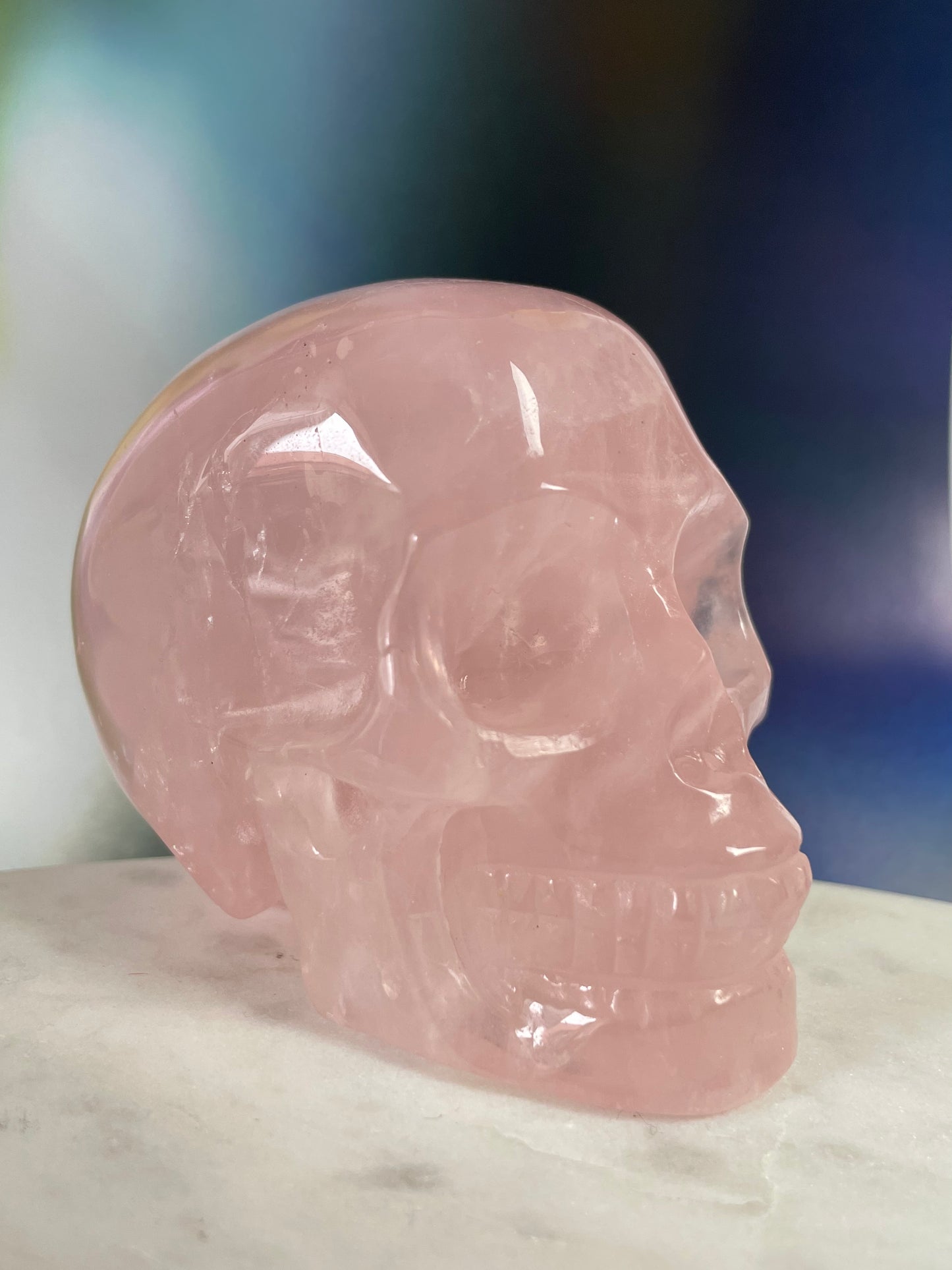 Rose Quartz Skull L