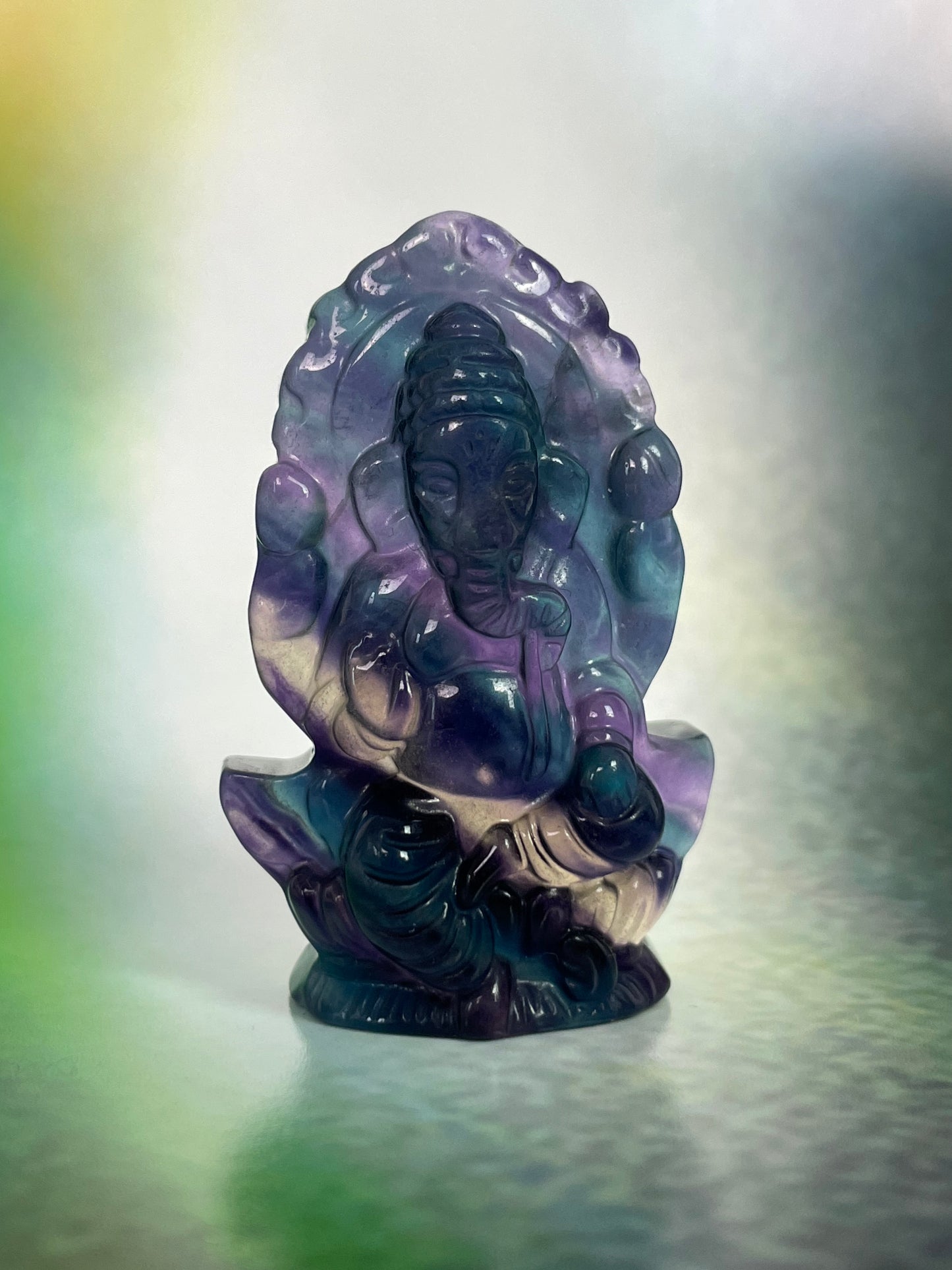 Fluorite Ganesh Multi Color 2