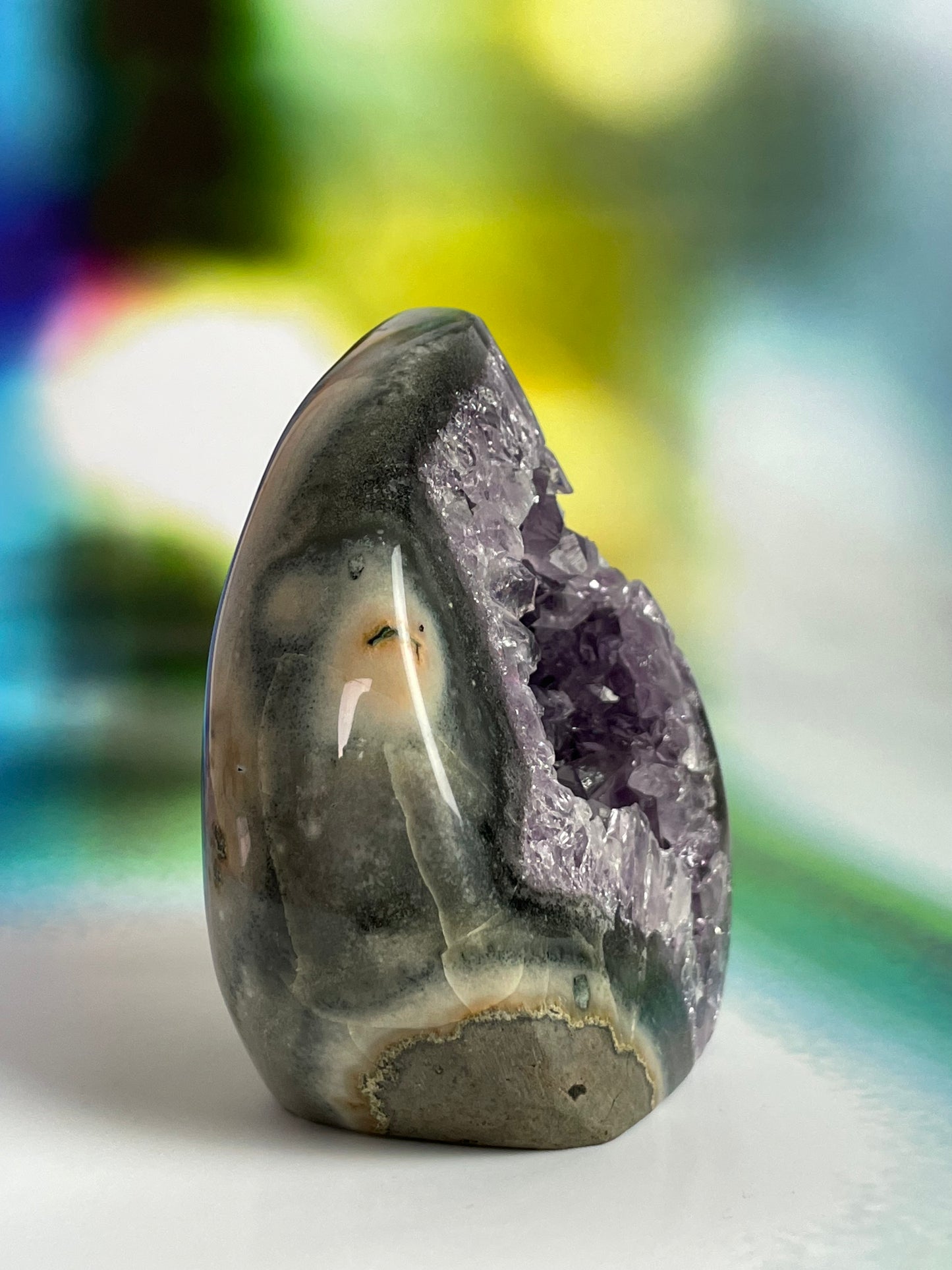 Amethyst Geode Flame from Uruguay