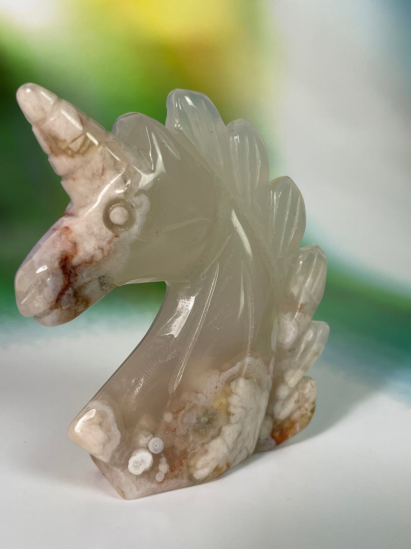 Flower Agate Unicorn