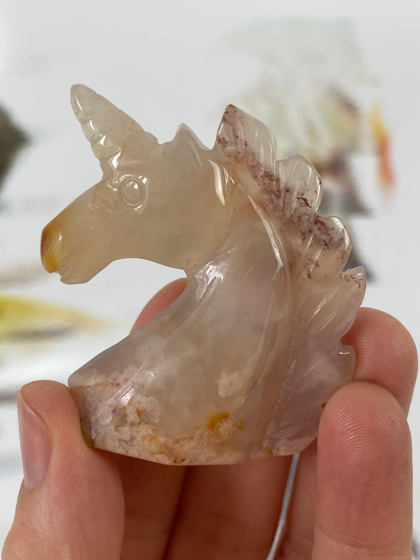 Flower Agate Unicorn