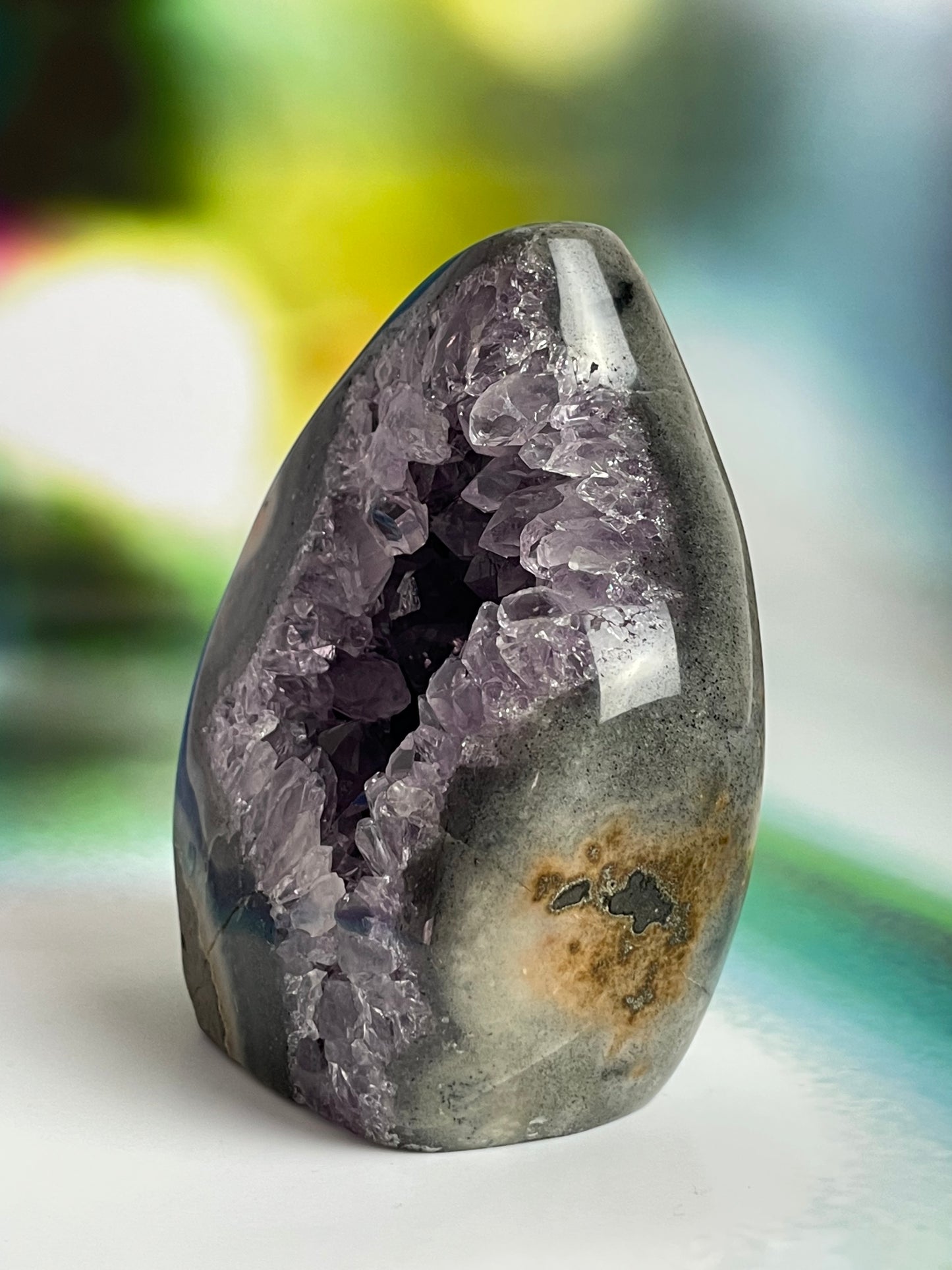 Amethyst Geode Flame from Uruguay