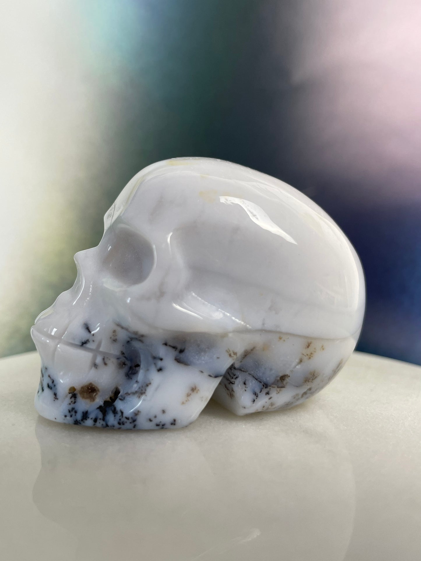 Dentritic Agate Skull S