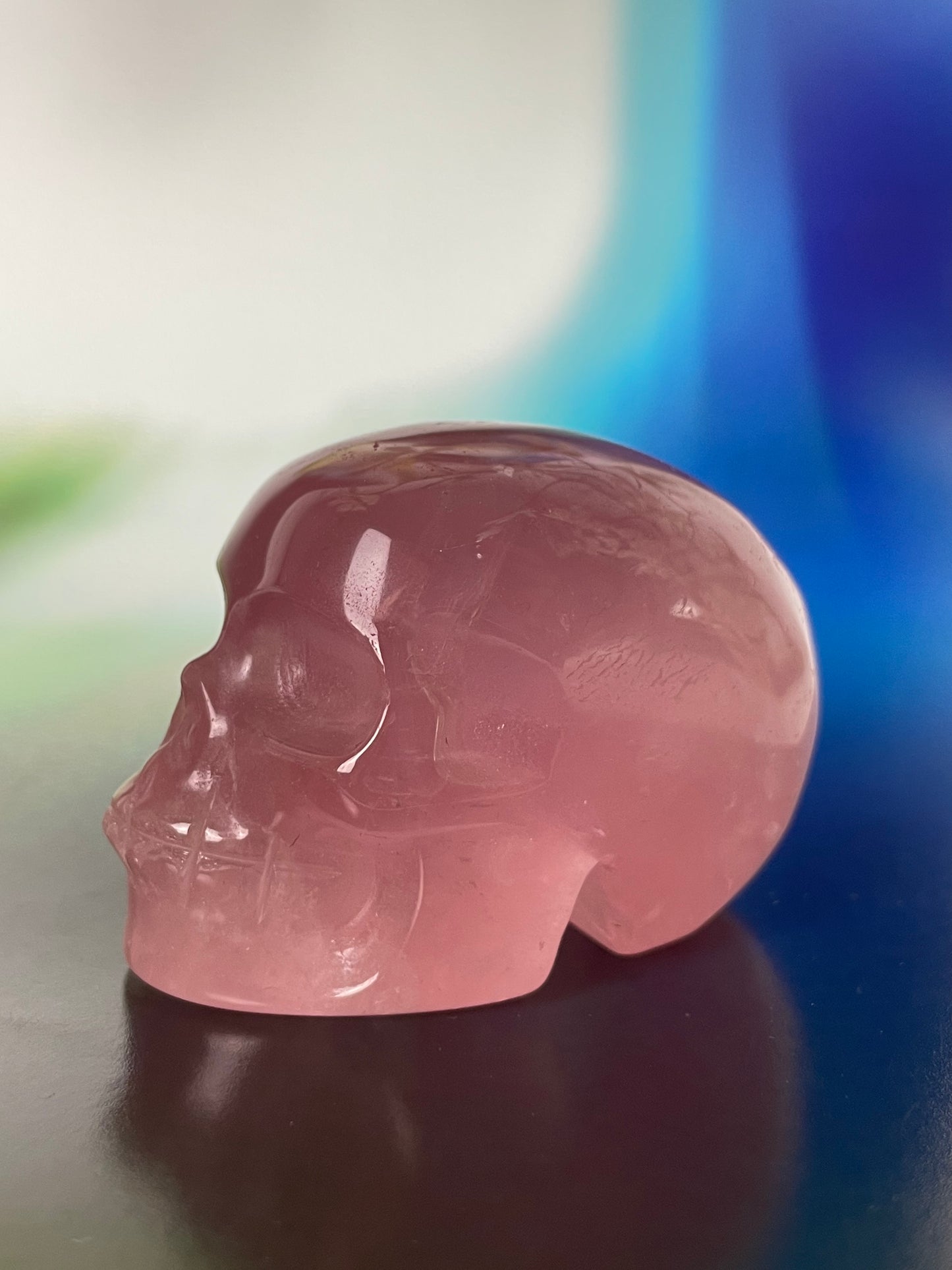 Rose Quartz Skull S