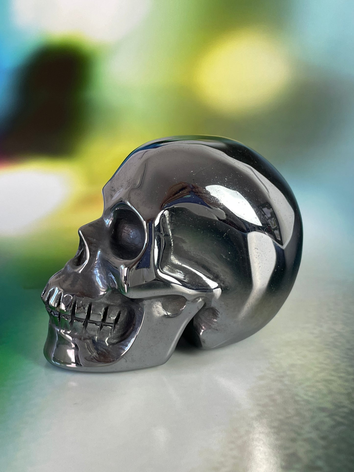Titanium Quartz Crystal Skull