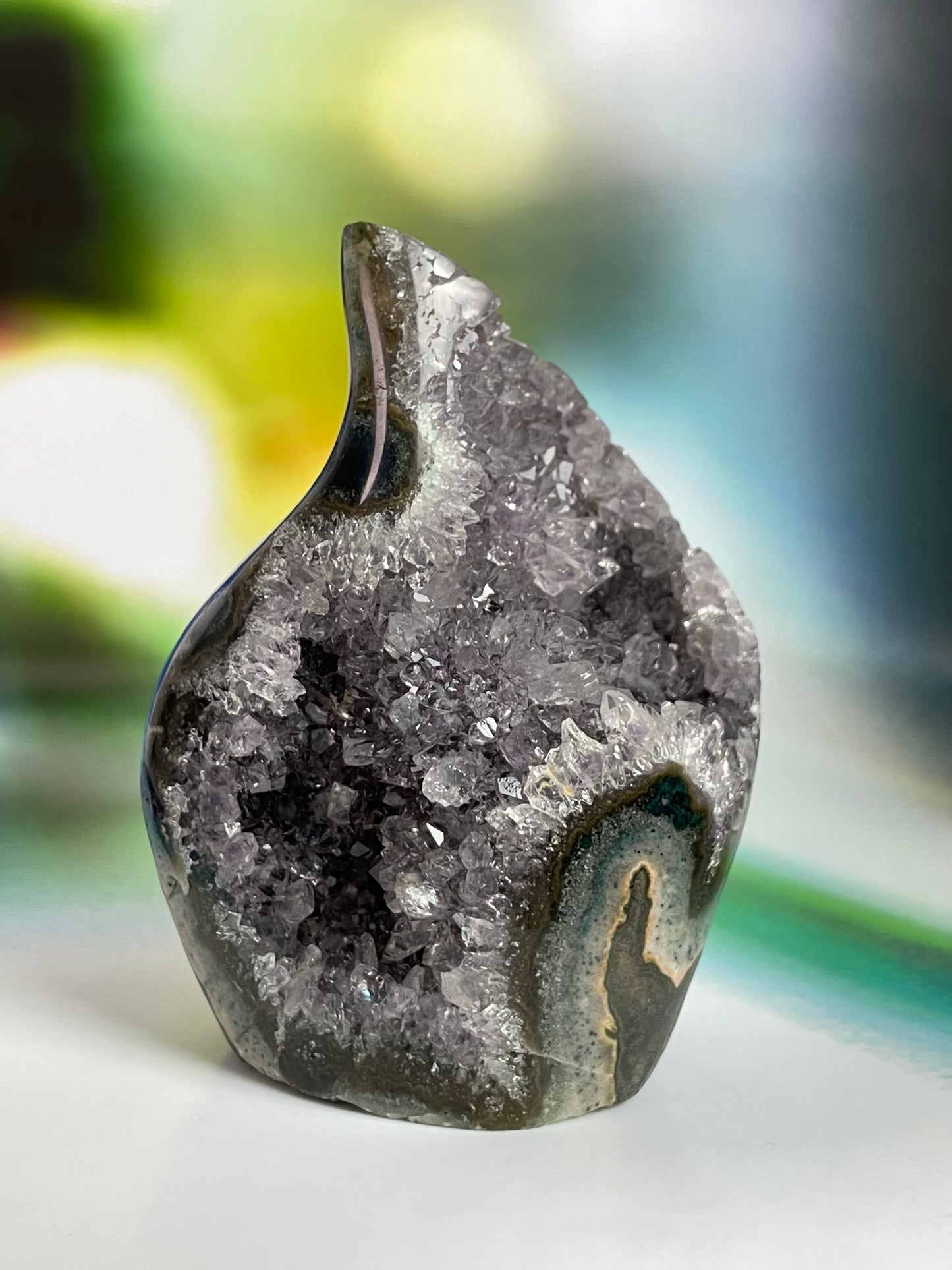 Amethyst Geode Flame from Uruguay
