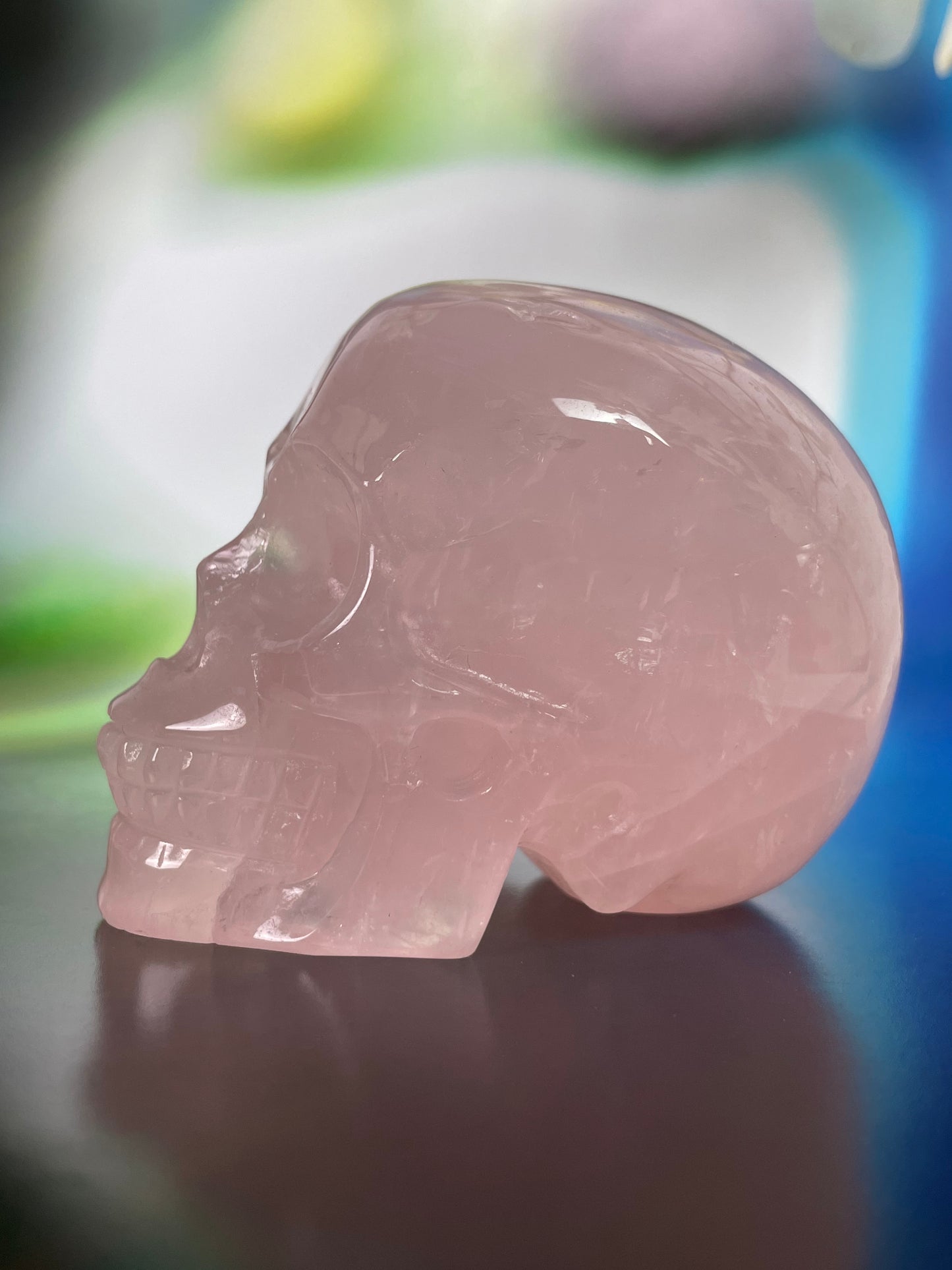 Rose Quartz Skull L