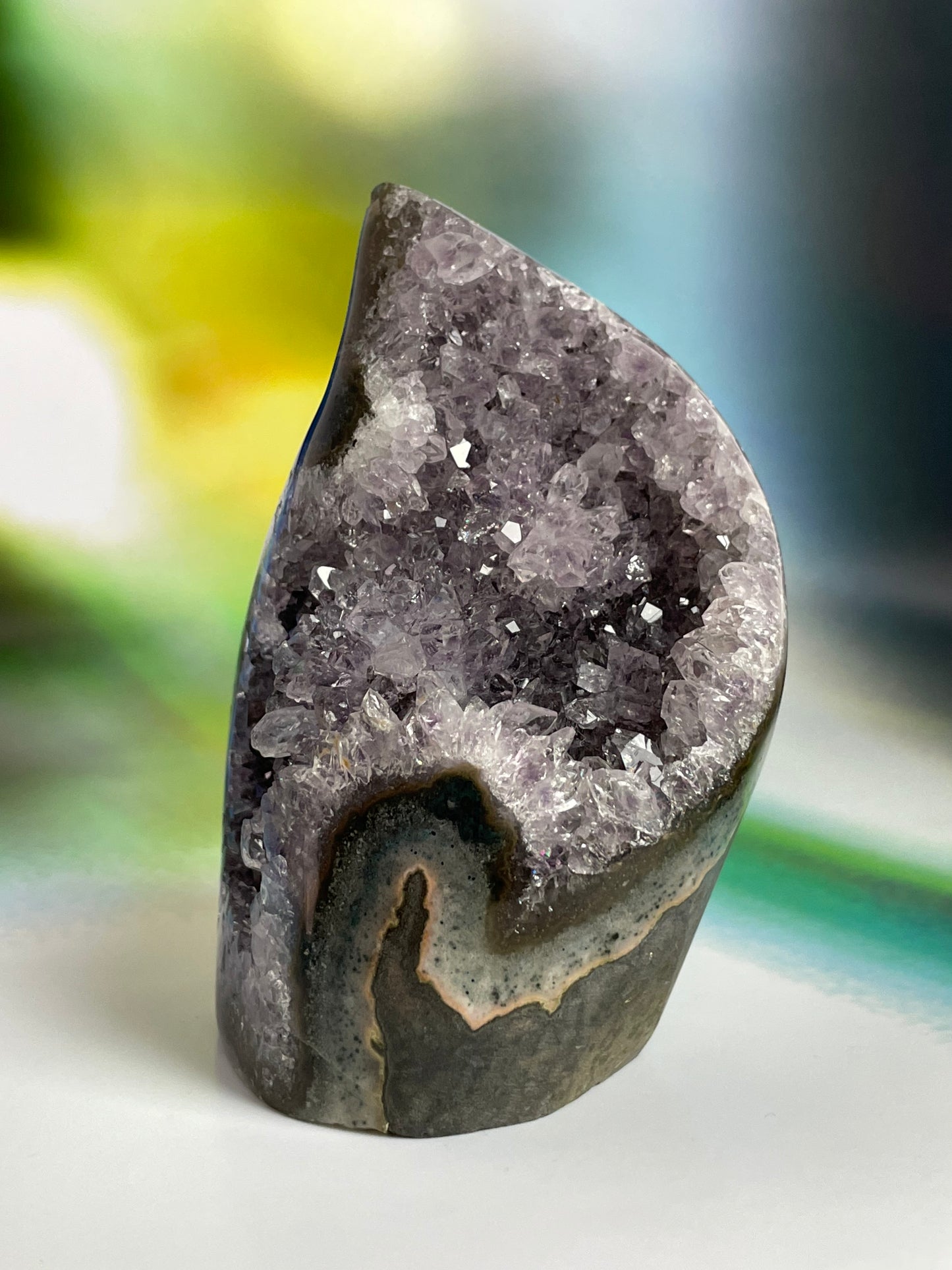 Amethyst Geode Flame from Uruguay