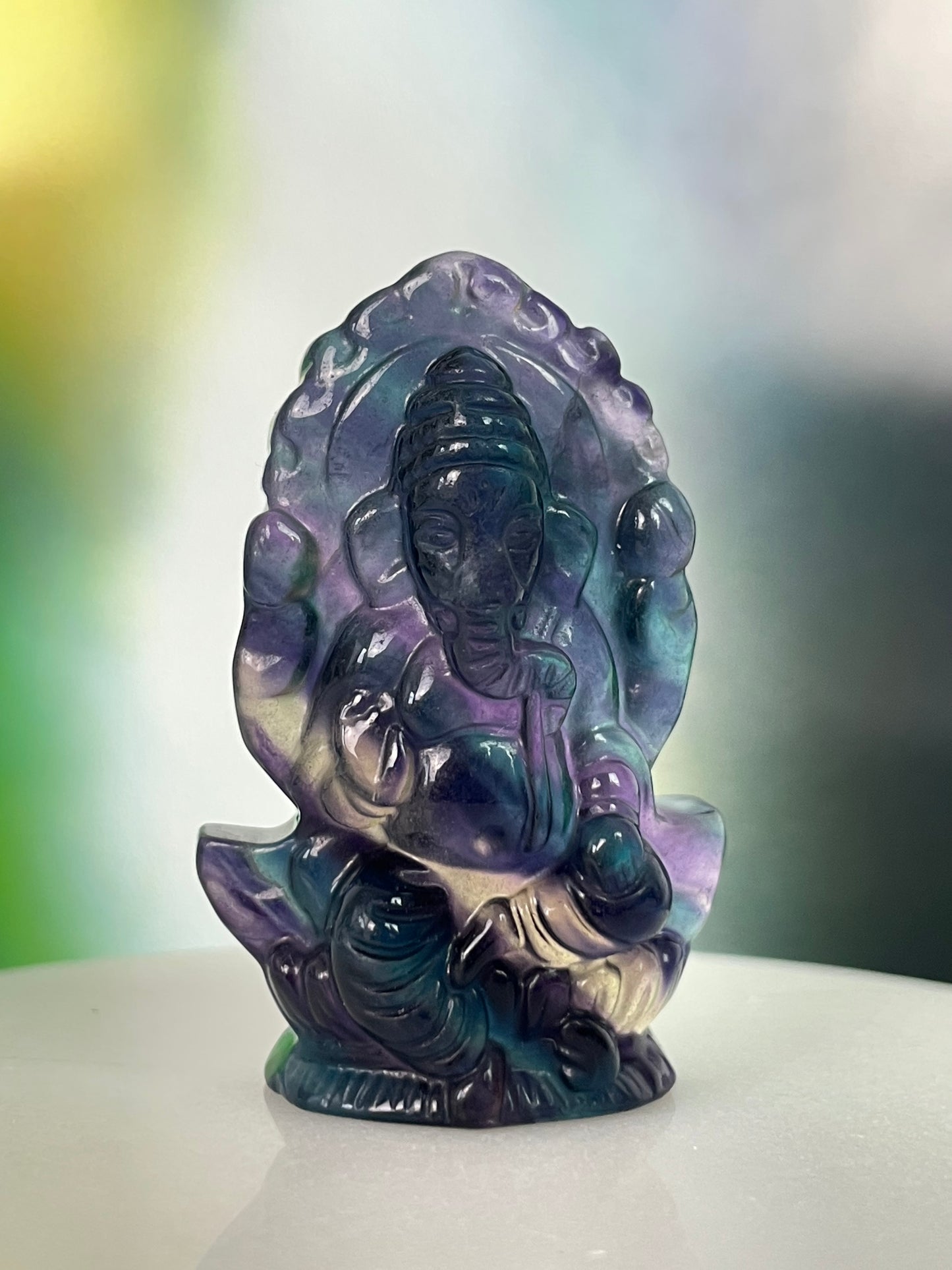 Fluorite Ganesh Multi Color 2