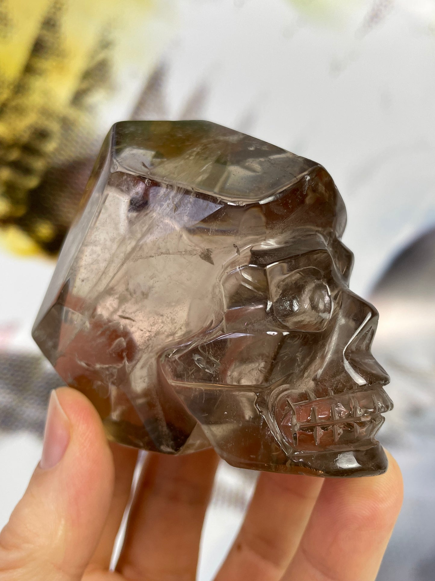 Skull Smokey Quartz Crystal